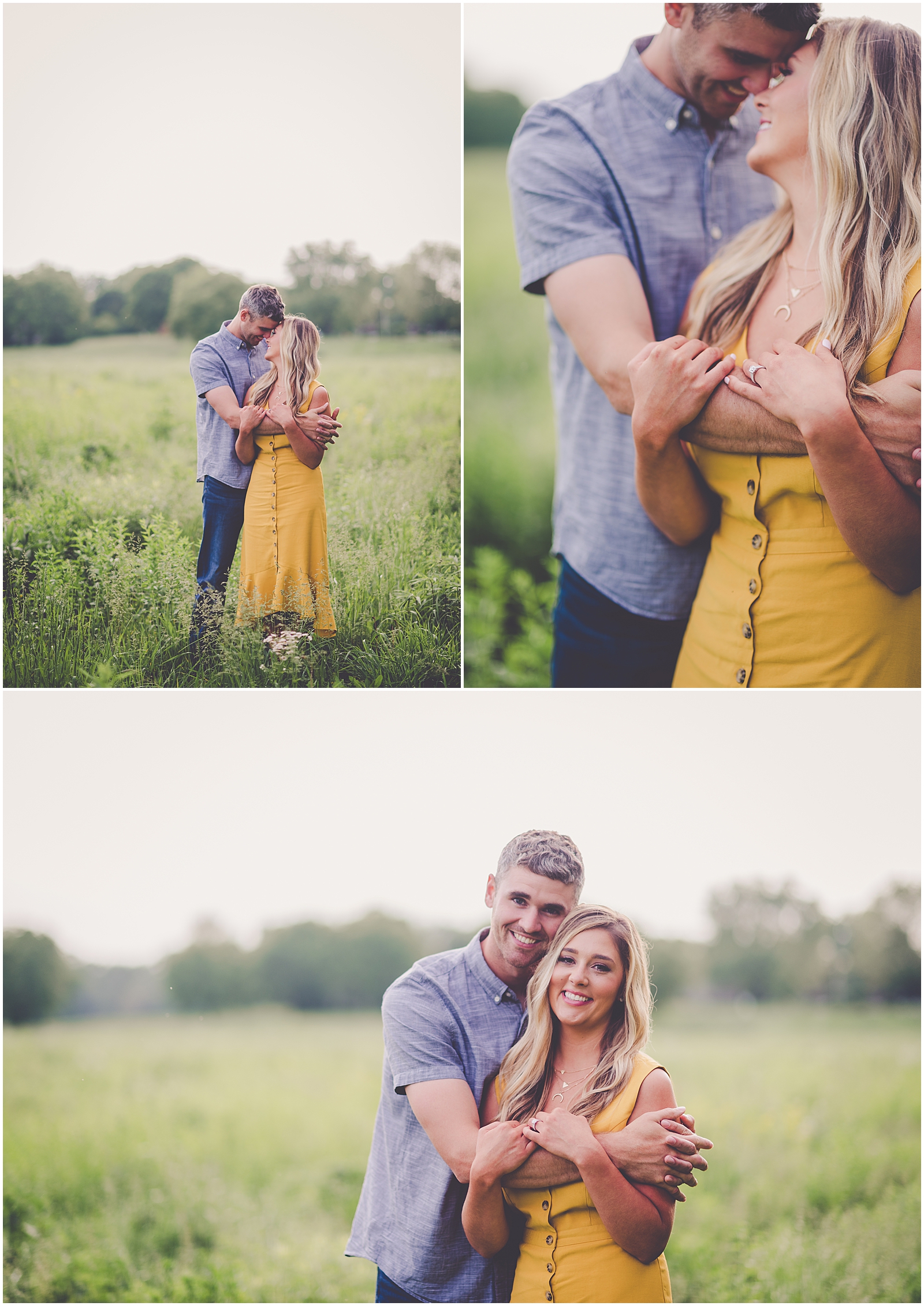 Spring Engagement Session in Milford, Illinois with Chicagoland wedding photographer Kara Evans Photographer.