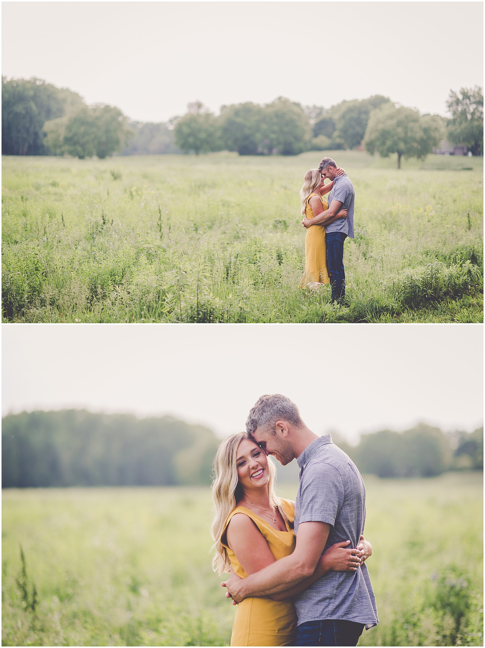 Spring Engagement Session in Milford, Illinois with Chicagoland wedding photographer Kara Evans Photographer.