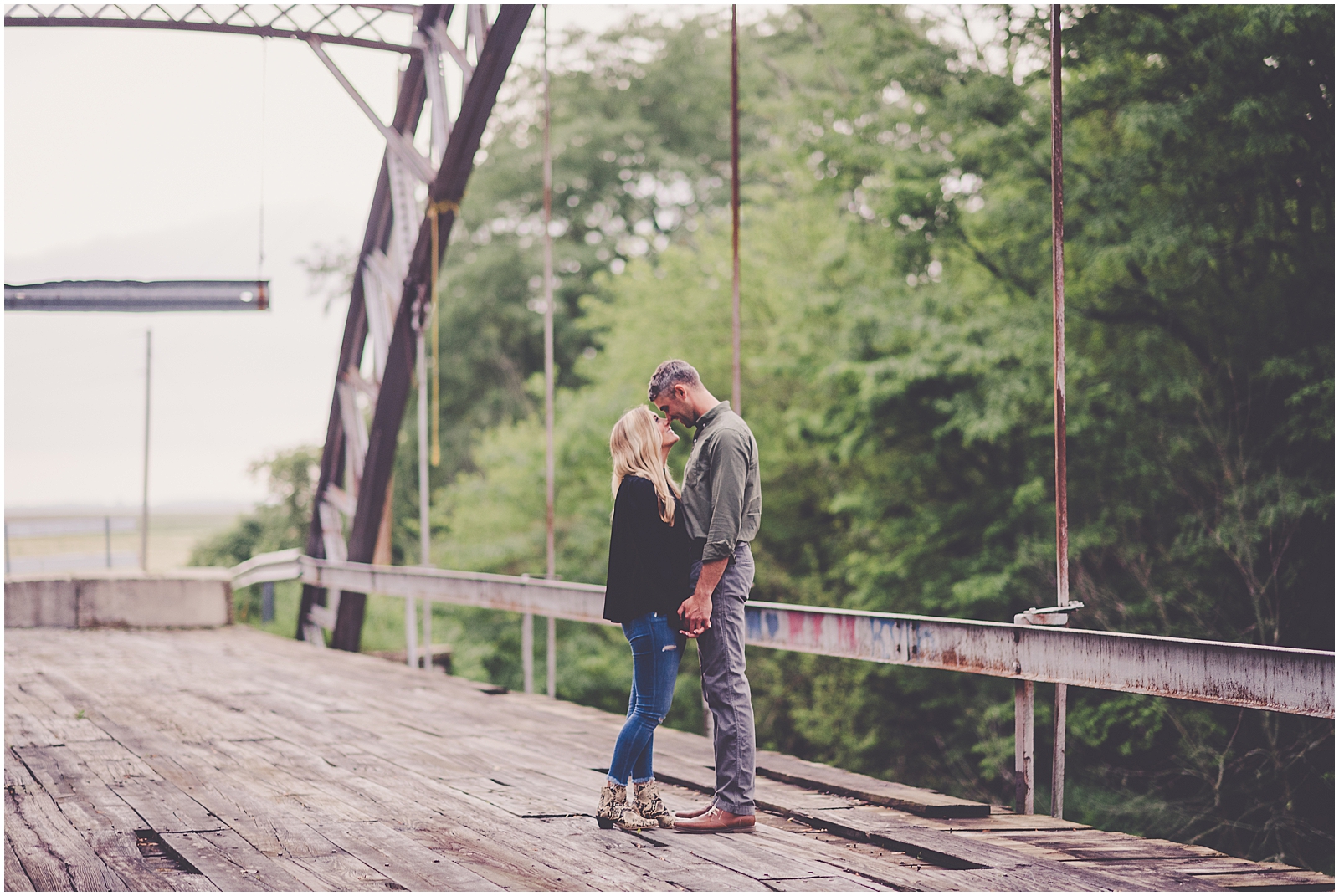 Spring Engagement Session in Milford, Illinois with Chicagoland wedding photographer Kara Evans Photographer.