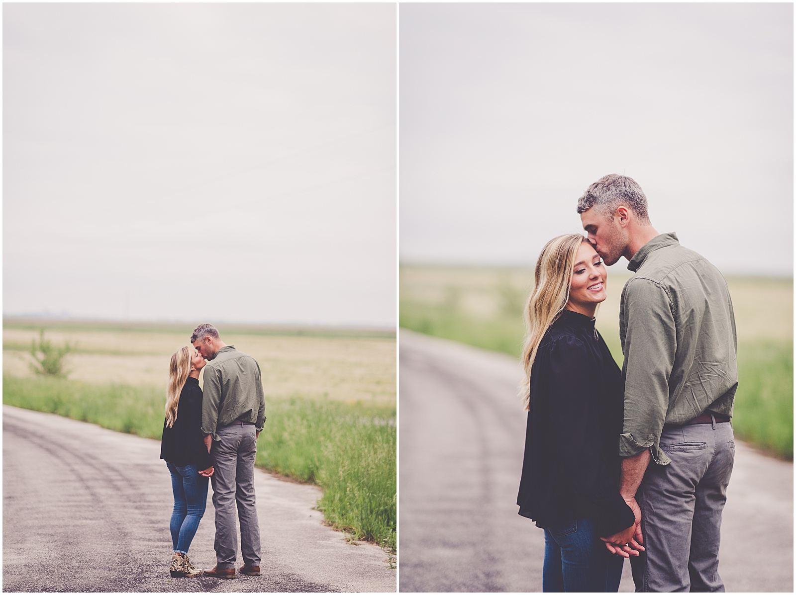 Spring Engagement Session in Milford, Illinois with Chicagoland wedding photographer Kara Evans Photographer.