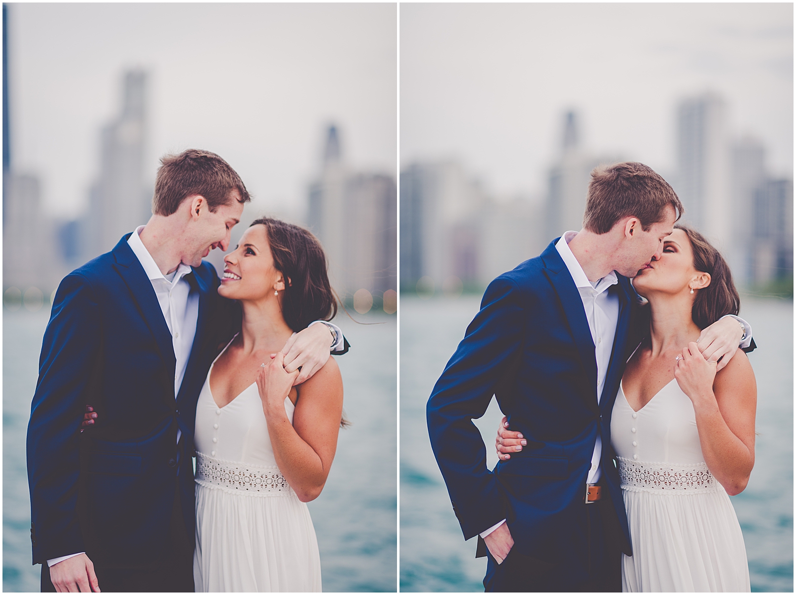 North Avenue Beach Engagement Photos in Chicago, Illinois with Chicagoland wedding photographer Kara Evans Photographer.