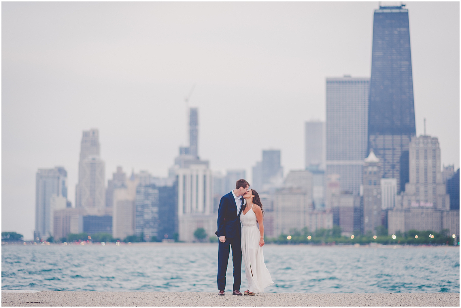 North Avenue Beach Engagement Photos in Chicago, Illinois with Chicagoland wedding photographer Kara Evans Photographer.