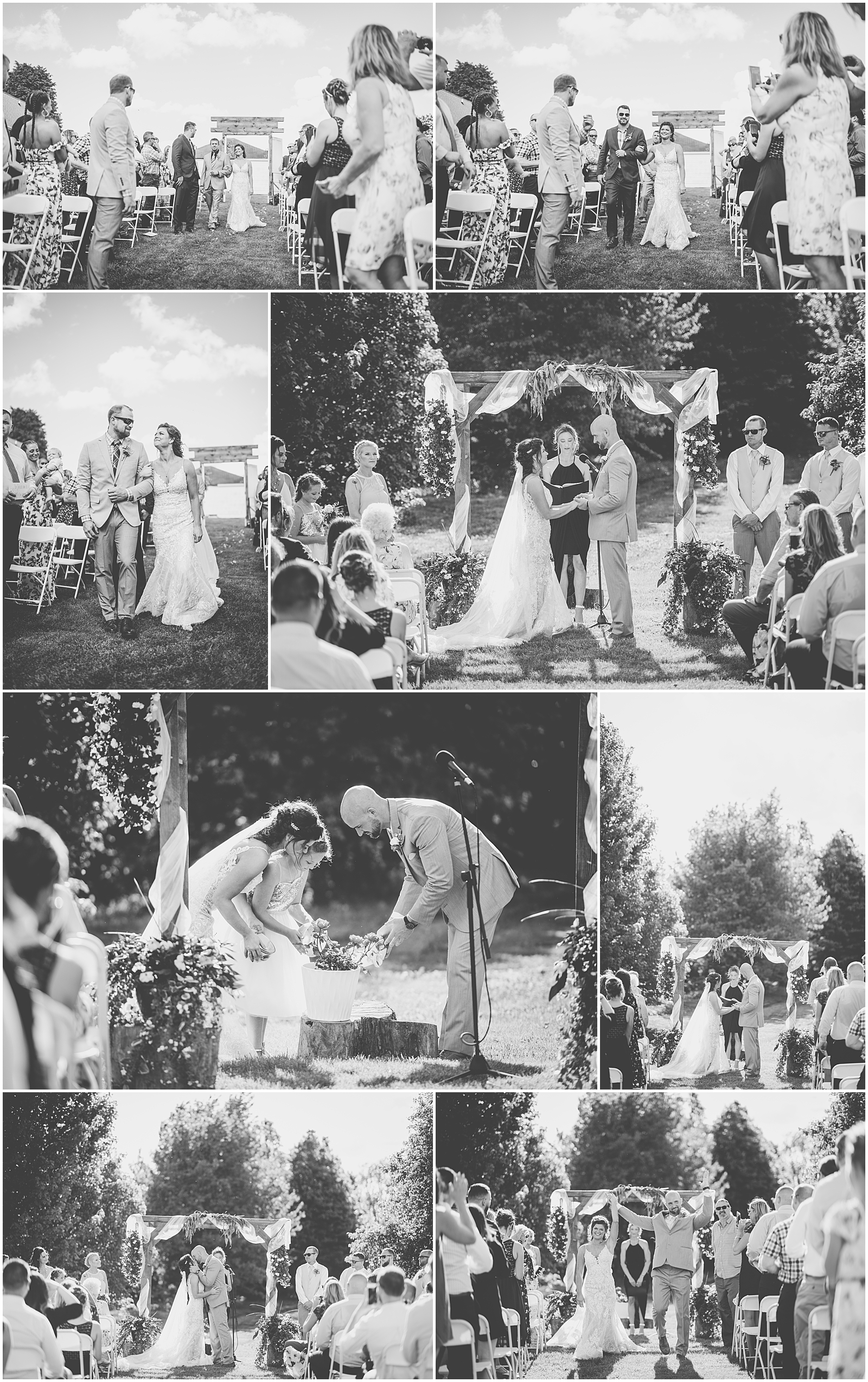 Romantic Blush Wedding Day in Peotone, Illinois with Chicagoland wedding photographer Kara Evans Photographer.