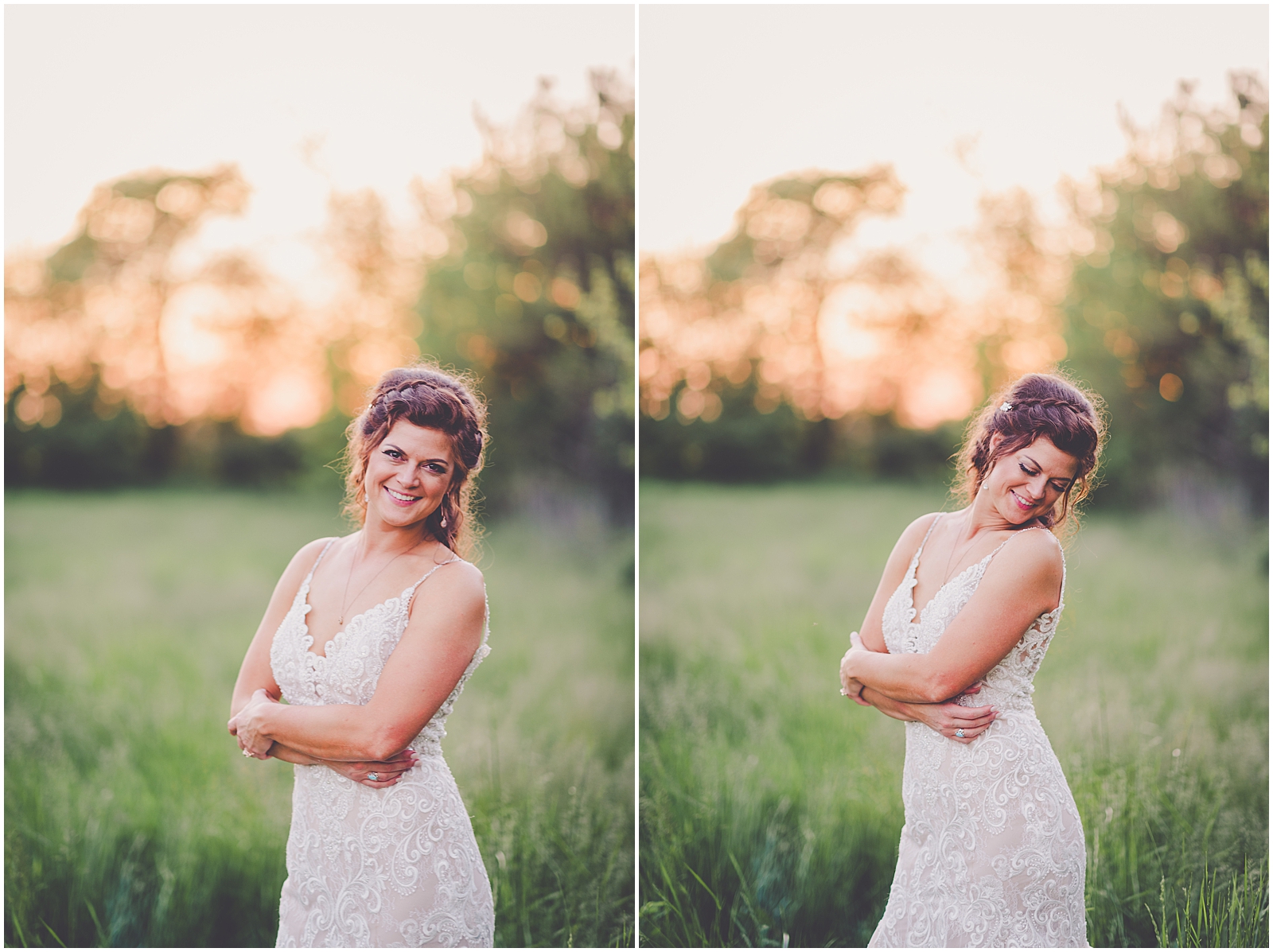 Romantic Blush Wedding Day in Peotone, Illinois with Chicagoland wedding photographer Kara Evans Photographer.