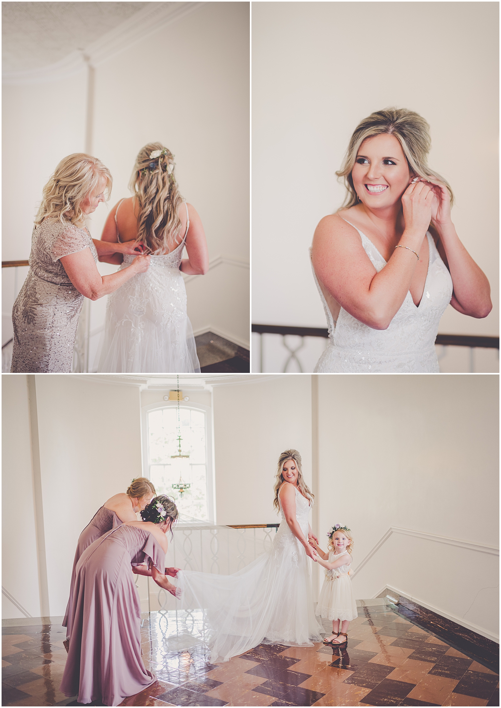 Boho wedding day at Hamilton's on the Lake in Jacksonville, Illinois with Chicagoland wedding photographer Kara Evans Photographer.