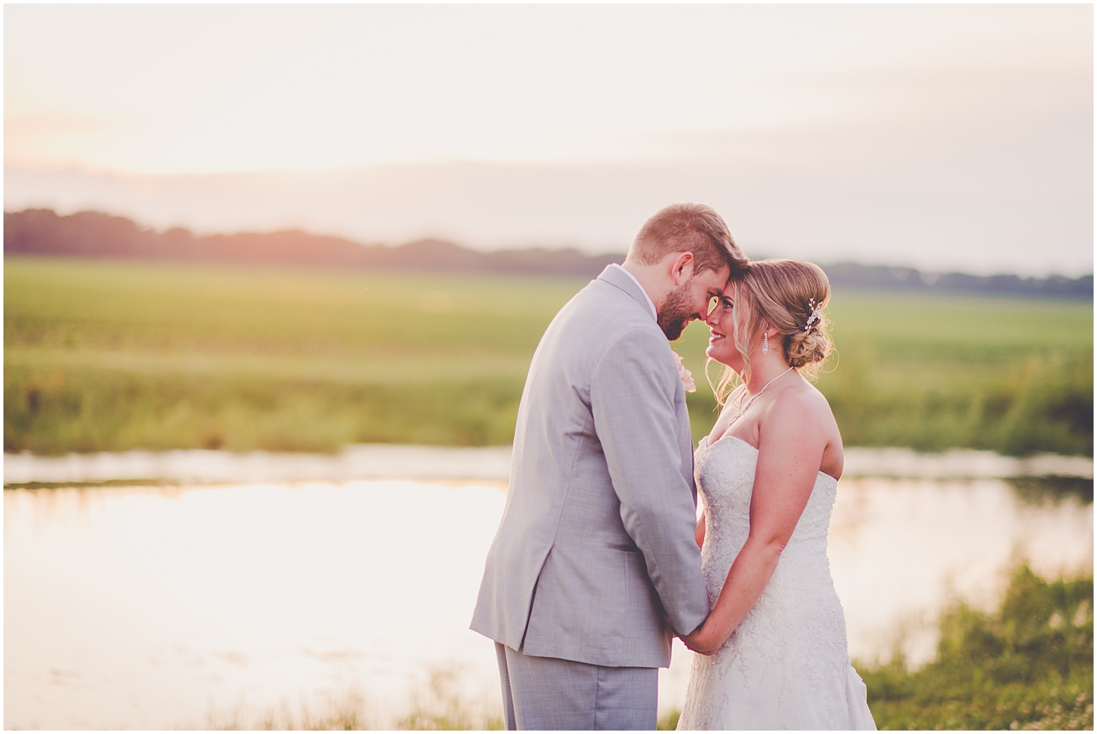 Katie and Sebastian's summer wedding day at Erin's Pavilion in Springfield, Illinois with Chicagoland photographer Kara Evans Photographer.