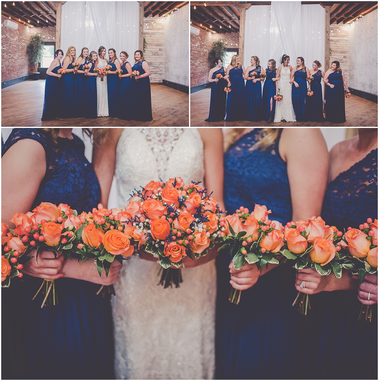 Kendall and Andrew's rustic elegance wedding at Town & Country Events in Milford, Illinois with Chicagoland wedding photographer Kara Evans Photographer.