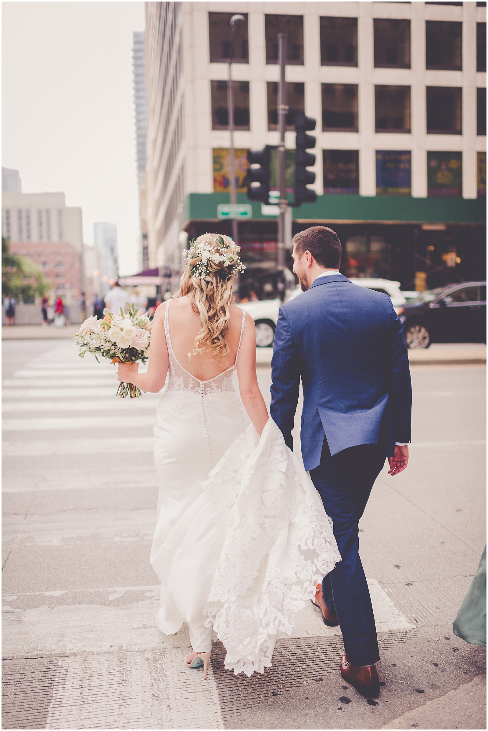 Sarah and Paul's summer InterContinental Chicago and Greenhouse Loft wedding day in Chicago, IL with Chicagoland wedding photographer Kara Evans Photographer.