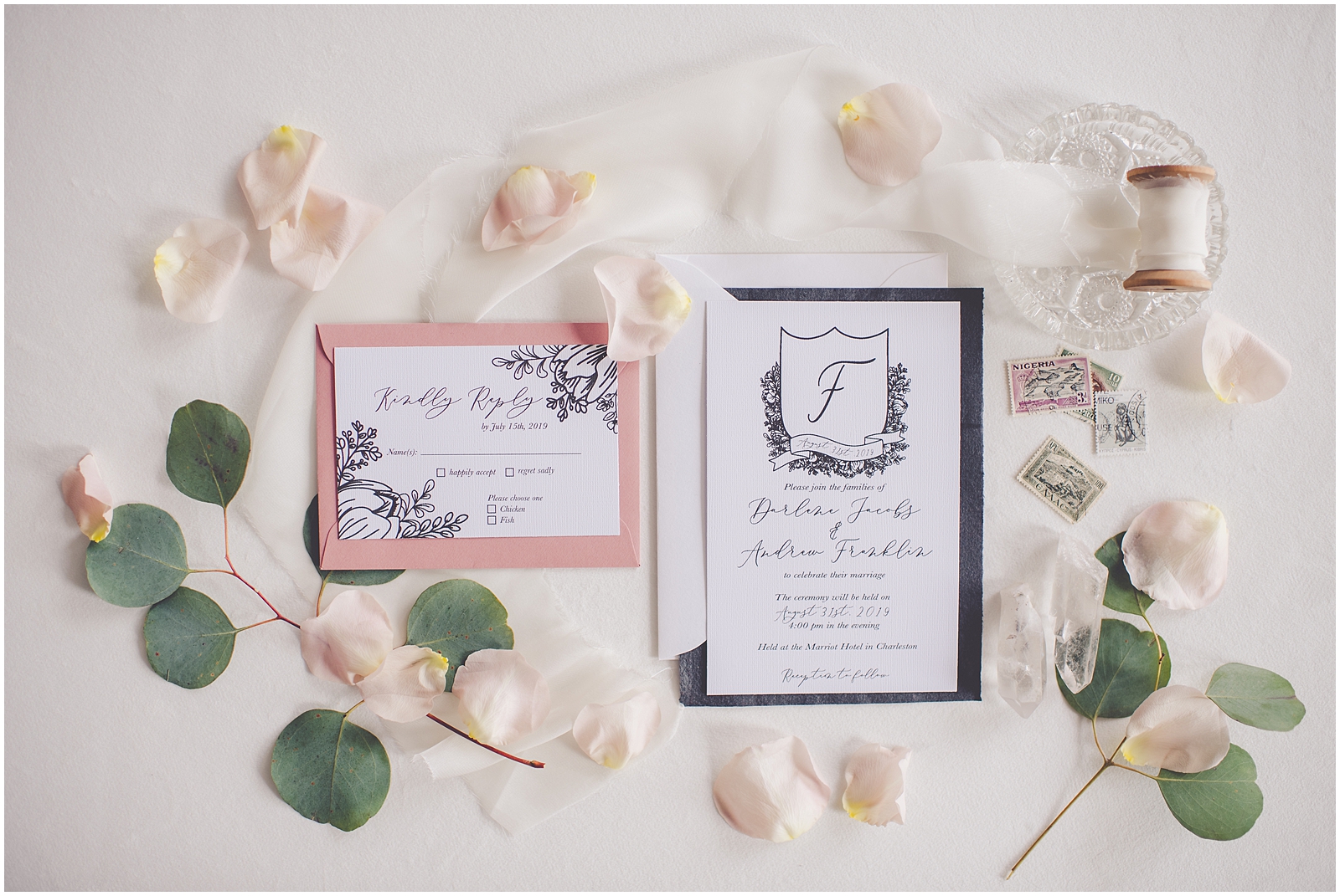 5 tips for having unique wedding stationary with guest blogger Sage & Basil Design Studio and Chicagoland Wedding photographer Kara Evans Photographer.