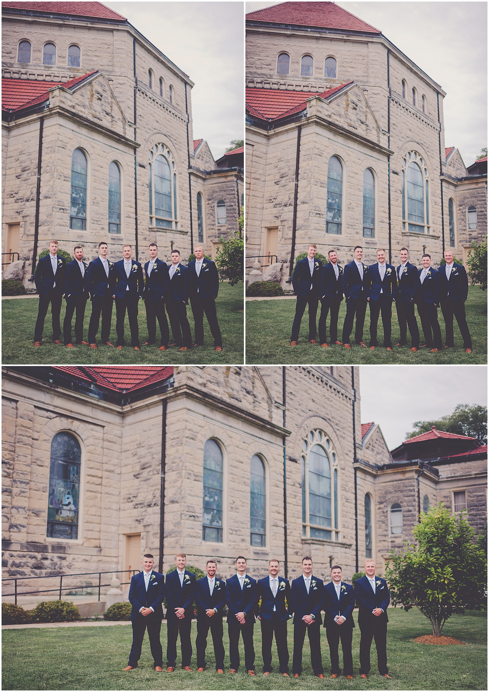 Courtney & Todd's dusty blue, greenery, and gold wedding day at St. Mary's Catholic Church in Beaverville, Illinois and Dunning Park in Iroquois, Illinois with Chicagoland wedding photographer Kara Evans Photographer.