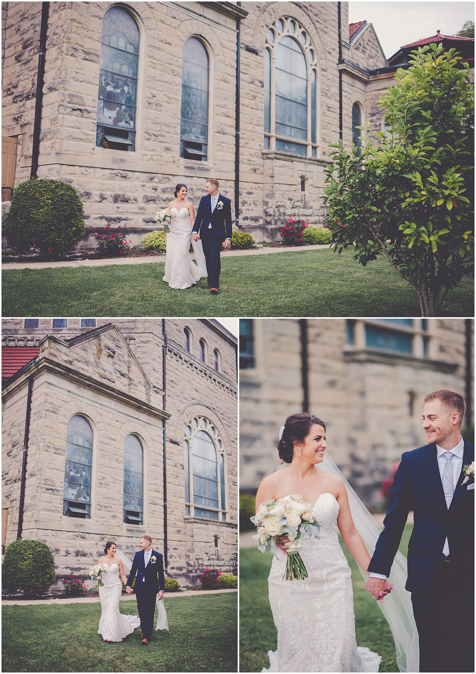 Courtney & Todd's dusty blue, greenery, and gold wedding day at St. Mary's Catholic Church in Beaverville, Illinois and Dunning Park in Iroquois, Illinois with Chicagoland wedding photographer Kara Evans Photographer.