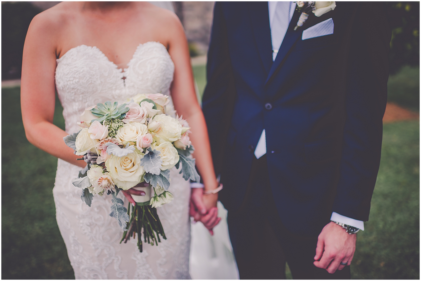 Courtney & Todd's dusty blue, greenery, and gold wedding day at St. Mary's Catholic Church in Beaverville, Illinois and Dunning Park in Iroquois, Illinois with Chicagoland wedding photographer Kara Evans Photographer.