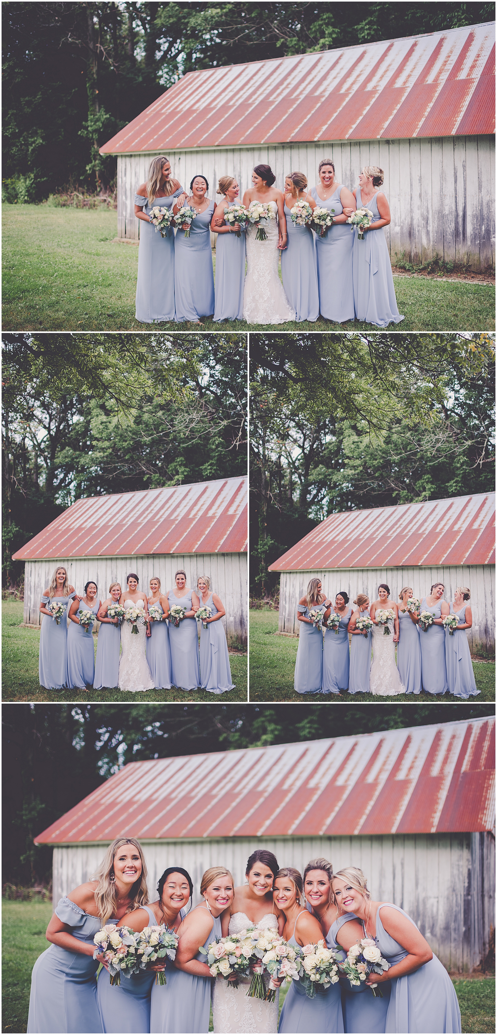 Courtney & Todd's dusty blue, greenery, and gold wedding day at St. Mary's Catholic Church in Beaverville, Illinois and Dunning Park in Iroquois, Illinois with Chicagoland wedding photographer Kara Evans Photographer.