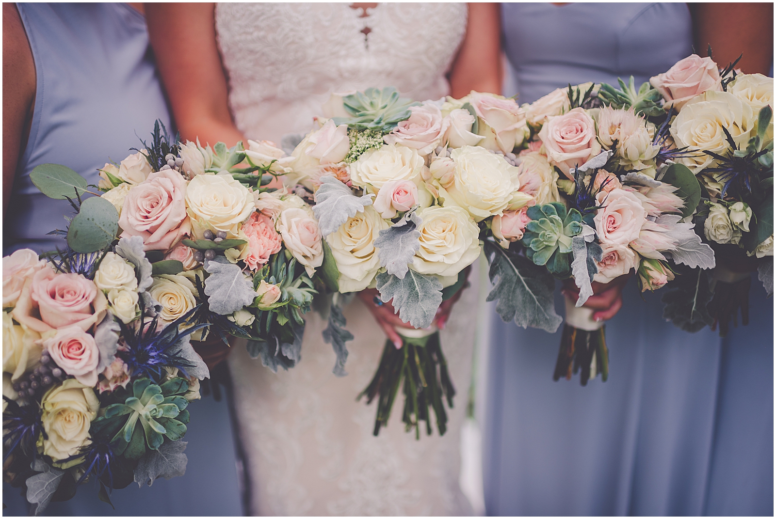 Courtney & Todd's dusty blue, greenery, and gold wedding day at St. Mary's Catholic Church in Beaverville, Illinois and Dunning Park in Iroquois, Illinois with Chicagoland wedding photographer Kara Evans Photographer.