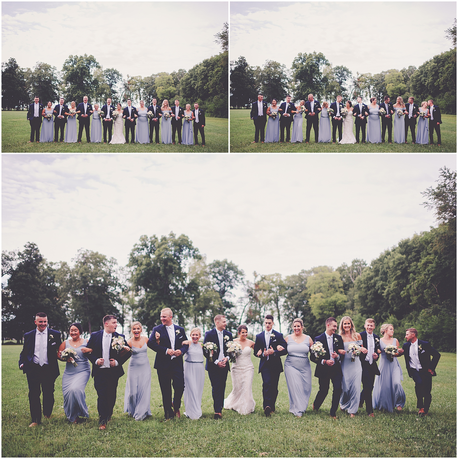 Courtney & Todd's dusty blue, greenery, and gold wedding day at St. Mary's Catholic Church in Beaverville, Illinois and Dunning Park in Iroquois, Illinois with Chicagoland wedding photographer Kara Evans Photographer.