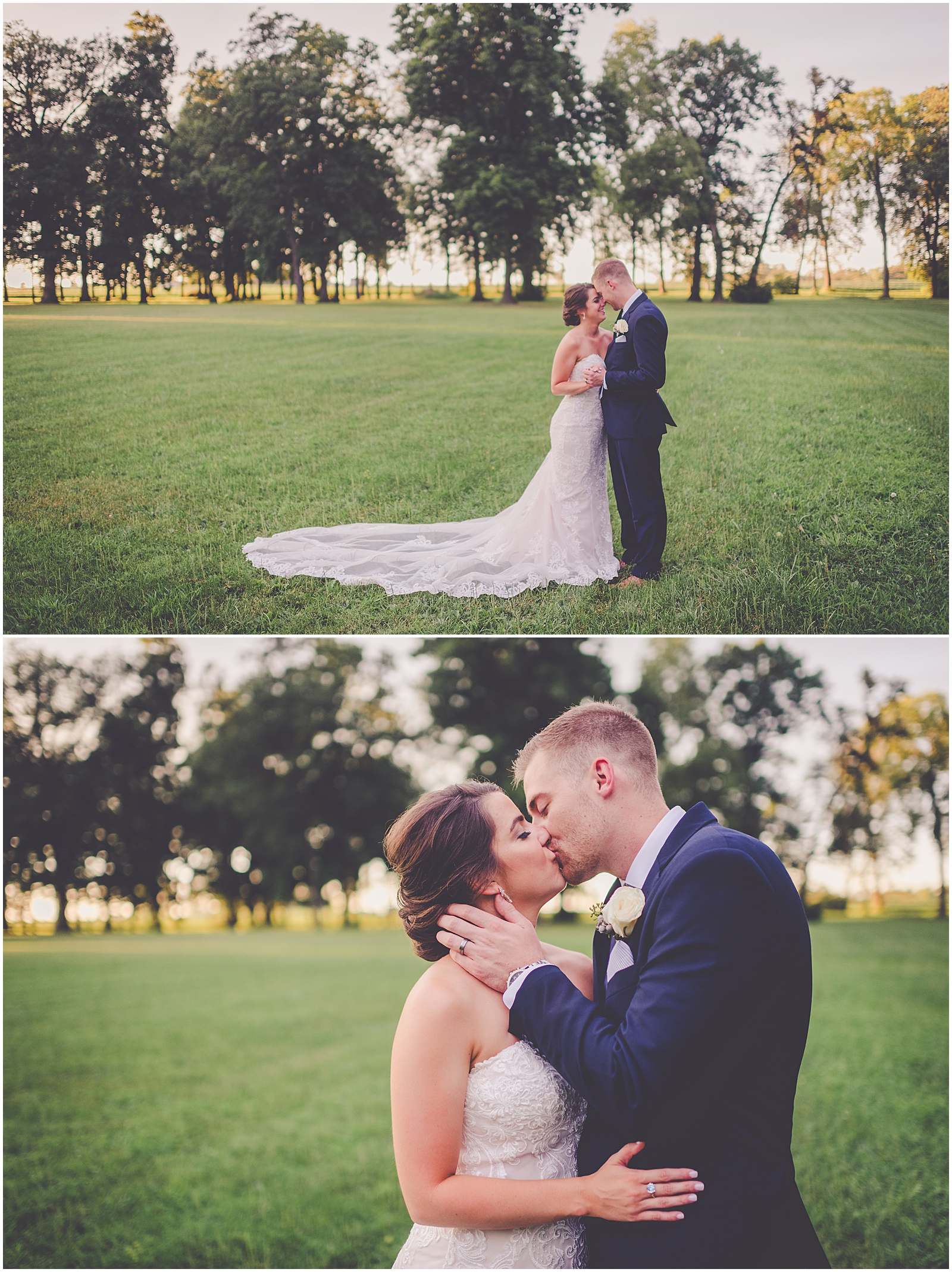 Courtney & Todd's dusty blue, greenery, and gold wedding day at St. Mary's Catholic Church in Beaverville, Illinois and Dunning Park in Iroquois, Illinois with Chicagoland wedding photographer Kara Evans Photographer.