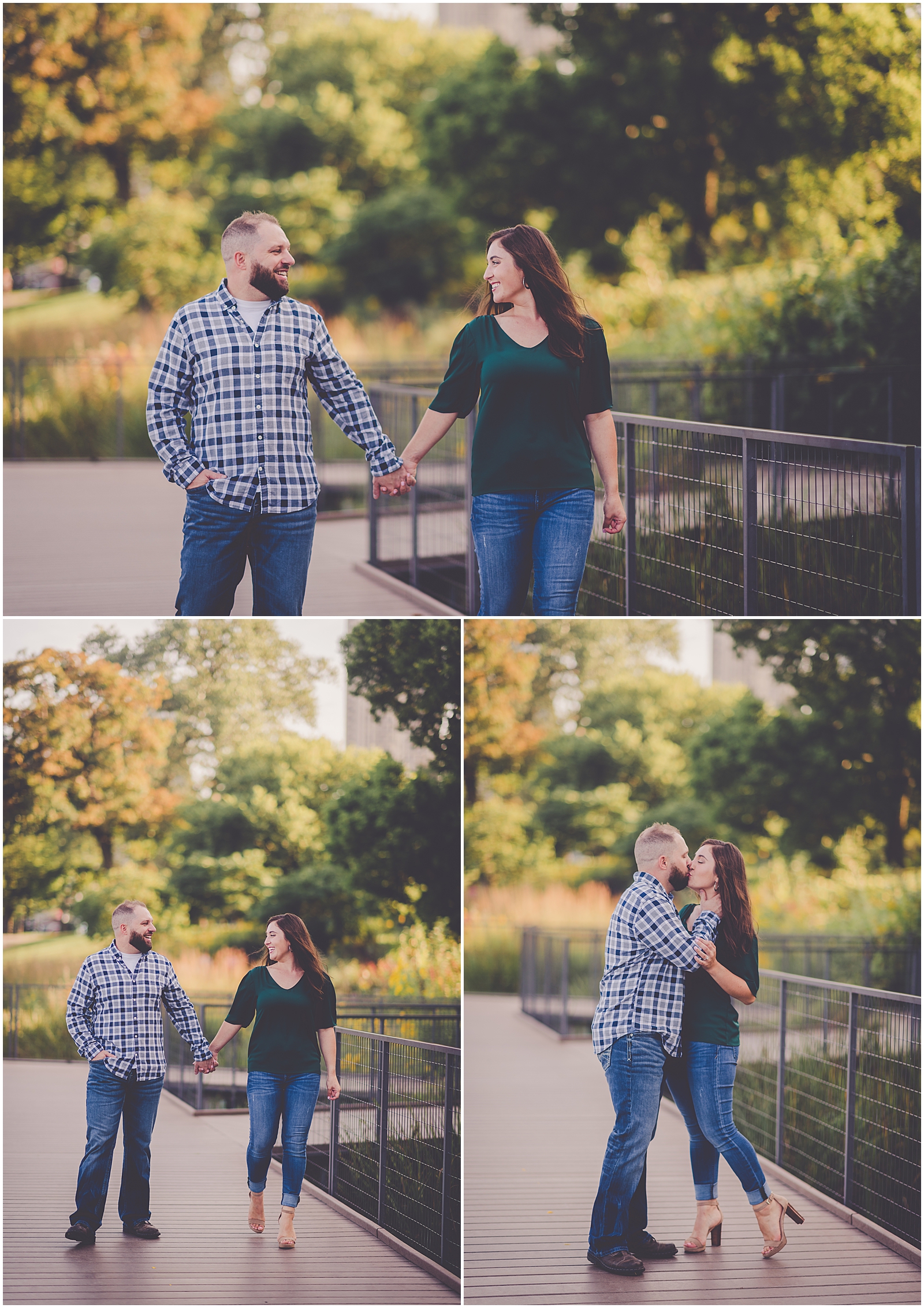 Colleen and Joel's Lincoln Park Nature Boardwalk engagement session in Chicago, Illinois with Chicagoland wedding photographer Kara Evans Photographer.