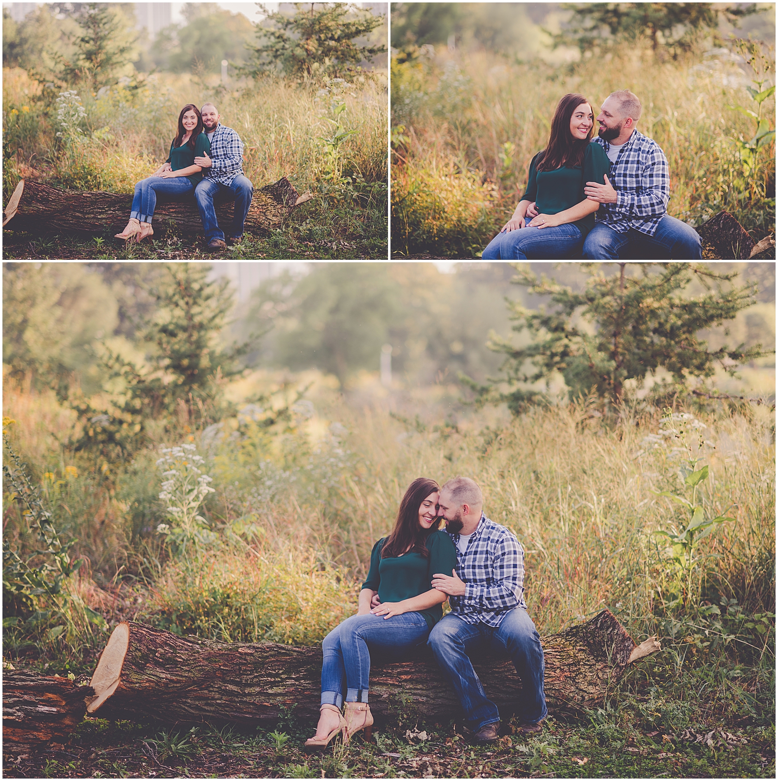 Colleen and Joel's Lincoln Park Nature Boardwalk engagement session in Chicago, Illinois with Chicagoland wedding photographer Kara Evans Photographer.