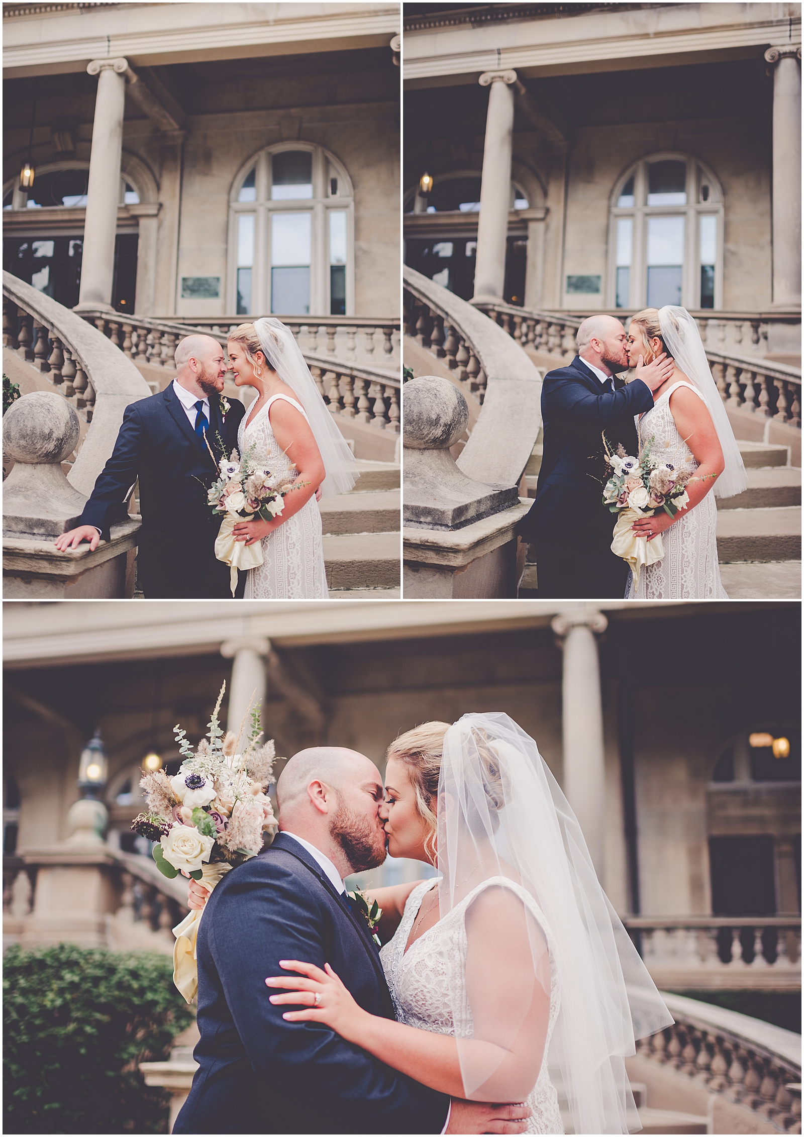Chelsea and Tim's boho eclectic fall wedding day in Kankakee, Illinois - Maternity BVM wedding photos in Bourbonnais - with Chicagoland wedding photographer Kara Evans Photographer.