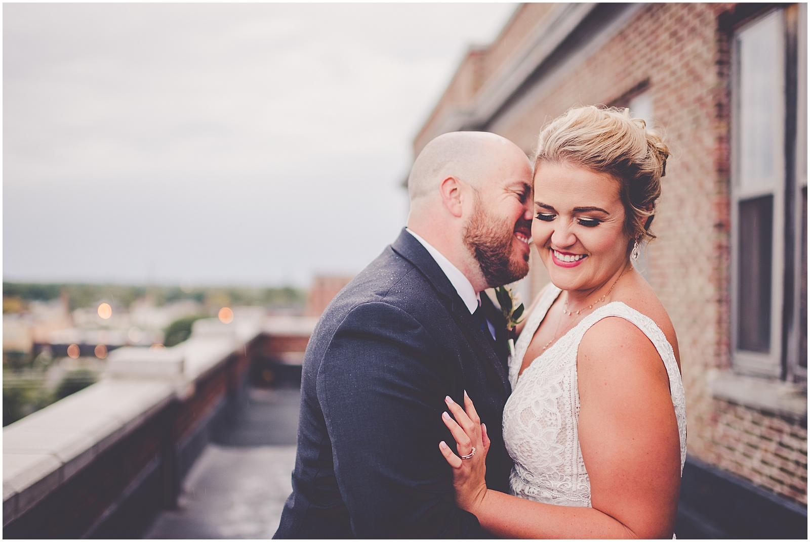 Chelsea and Tim's boho eclectic fall wedding day in Kankakee, Illinois - Maternity BVM wedding photos in Bourbonnais - with Chicagoland wedding photographer Kara Evans Photographer.