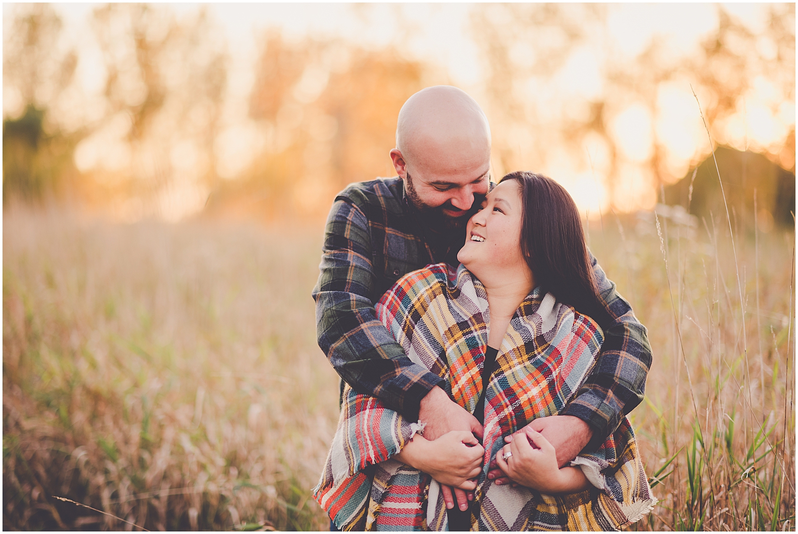 CayLee and Ryan's fall anniversary session at Willowhaven in Bourbonnais, IL with Chicagoland wedding photographer Kara Evans Photographer.