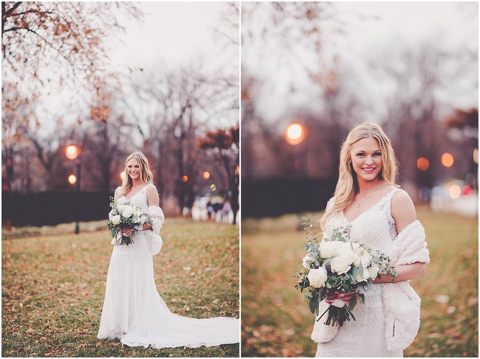 Brittany and Nic's Elements at Water Street winter wedding in Downtown Naperville, IL with Chicagoland wedding photographer Kara Evans Photographer.