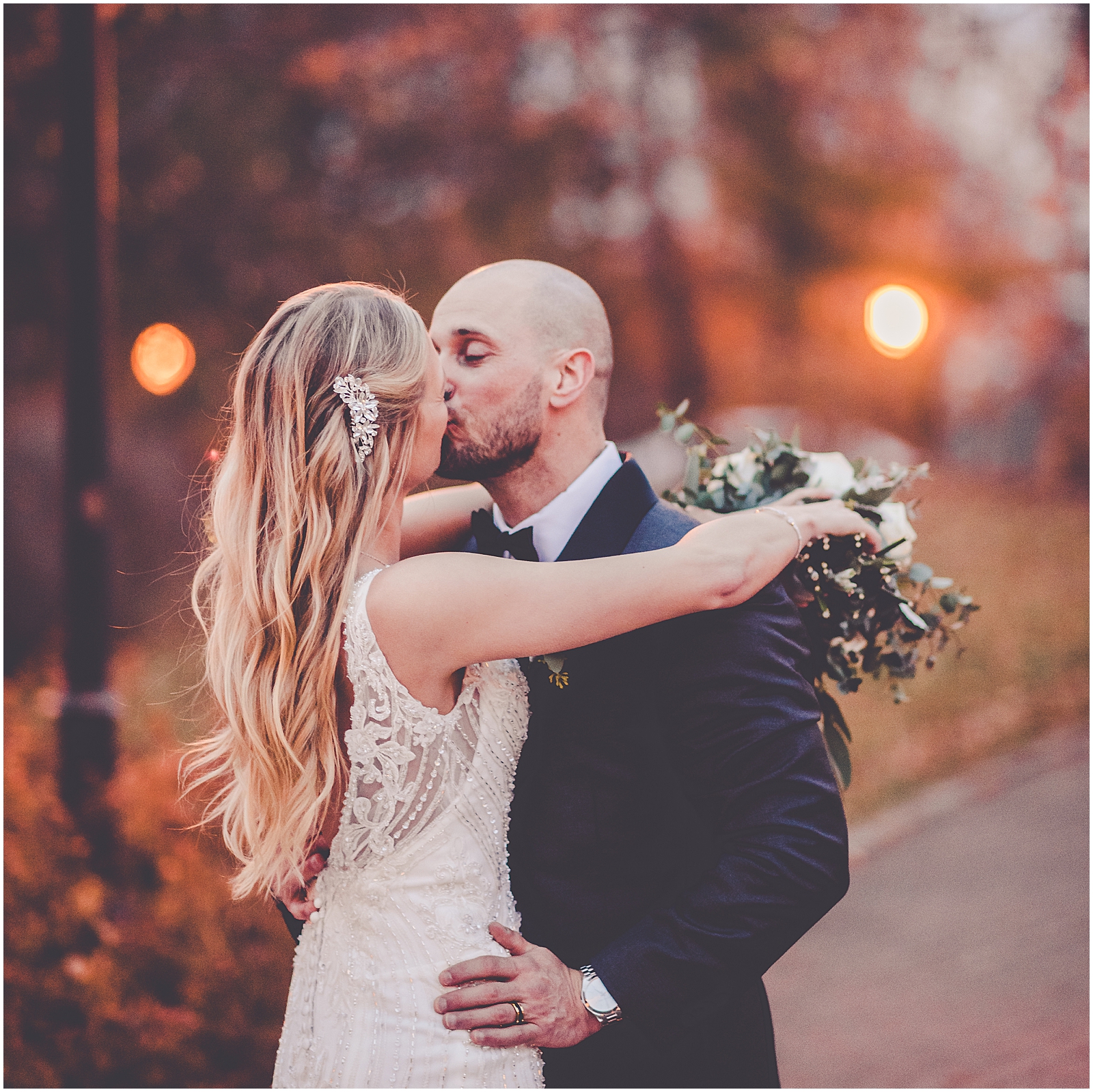 Brittany and Nic's Elements at Water Street winter wedding in Downtown Naperville, IL with Chicagoland wedding photographer Kara Evans Photographer.