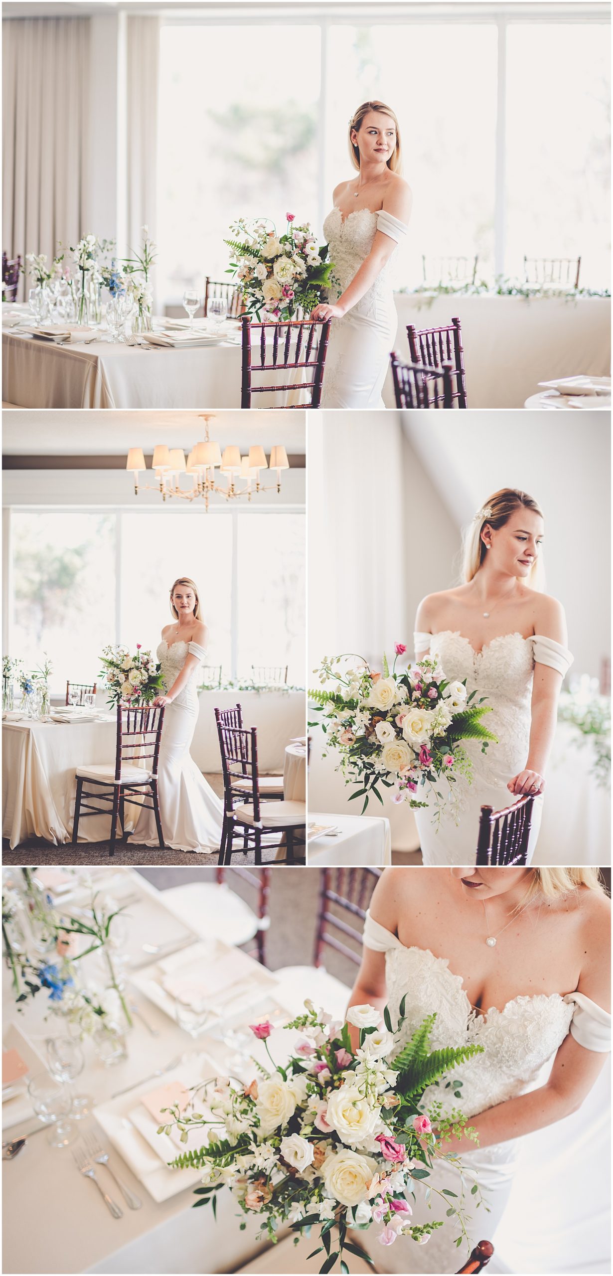 Spring styled shoot at Lincolnshire Fields Country Club with Champaign, IL wedding vendors and Chicagoland wedding photographer Kara Evans Photographer.