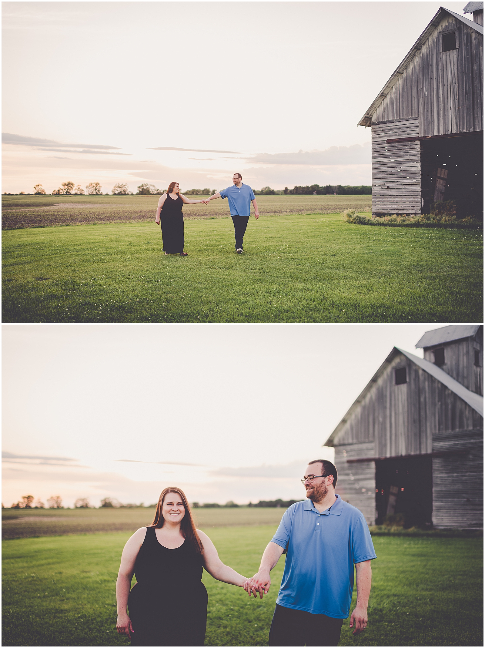 Shelby and Tyler's summer anniversary session in Onarga, Illinios with Chicagoland wedding photographer Kara Evans Photographer.