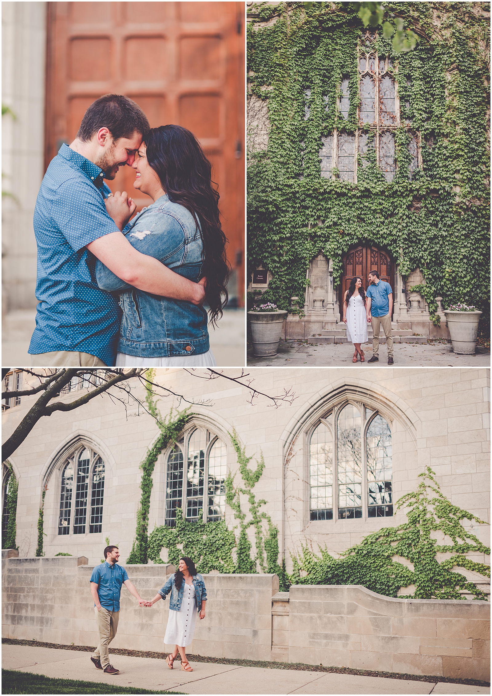 Jenny and Colin's summer University of Chicago engagement photos with Chicagoland wedding photographer Kara Evans Photographer.
