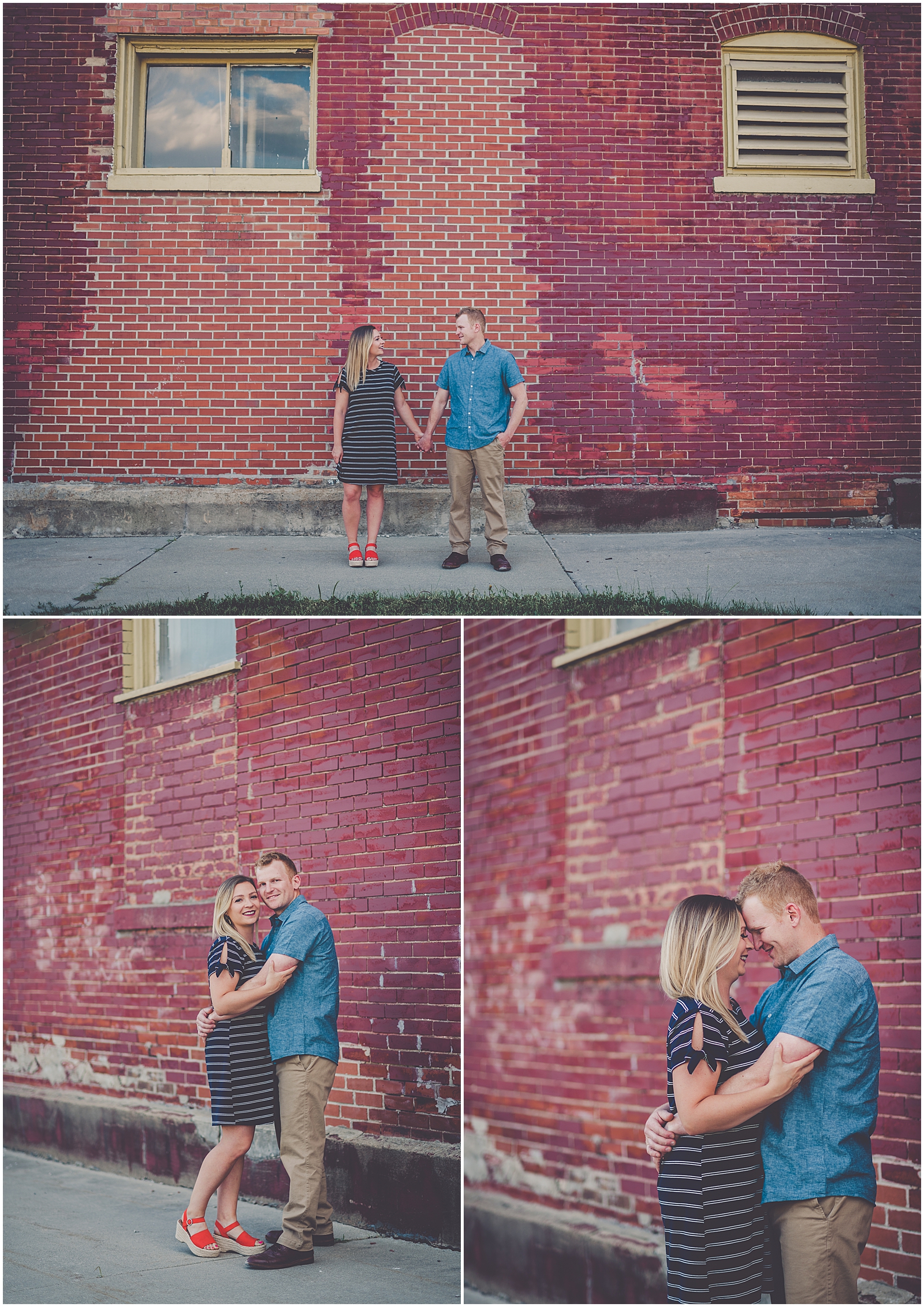 Katherine and Tyler's Kankakee County engagement session in Momence, Illinois with Chicagoland wedding photographer Kara Evans Photographer.