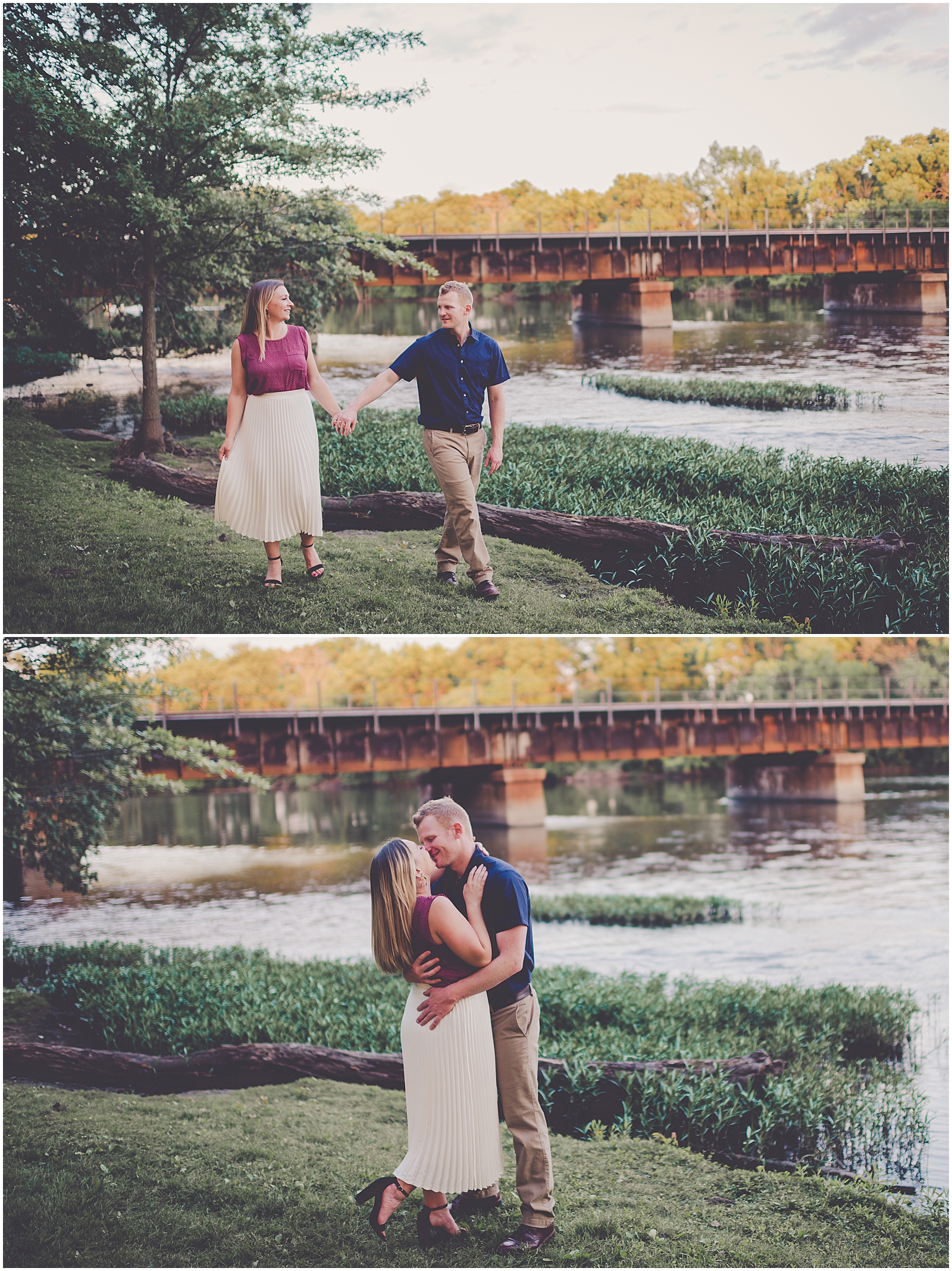 Katherine and Tyler's Kankakee County engagement session in Momence, Illinois with Chicagoland wedding photographer Kara Evans Photographer.