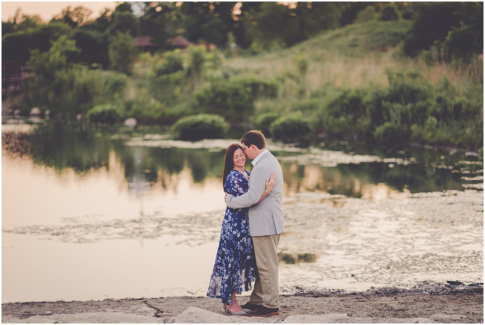 Taylor and Karl's downtown Frankfort engagement photos in Frankfort, Illinois with Chicagoland wedding photographer Kara Evans Photographer.
