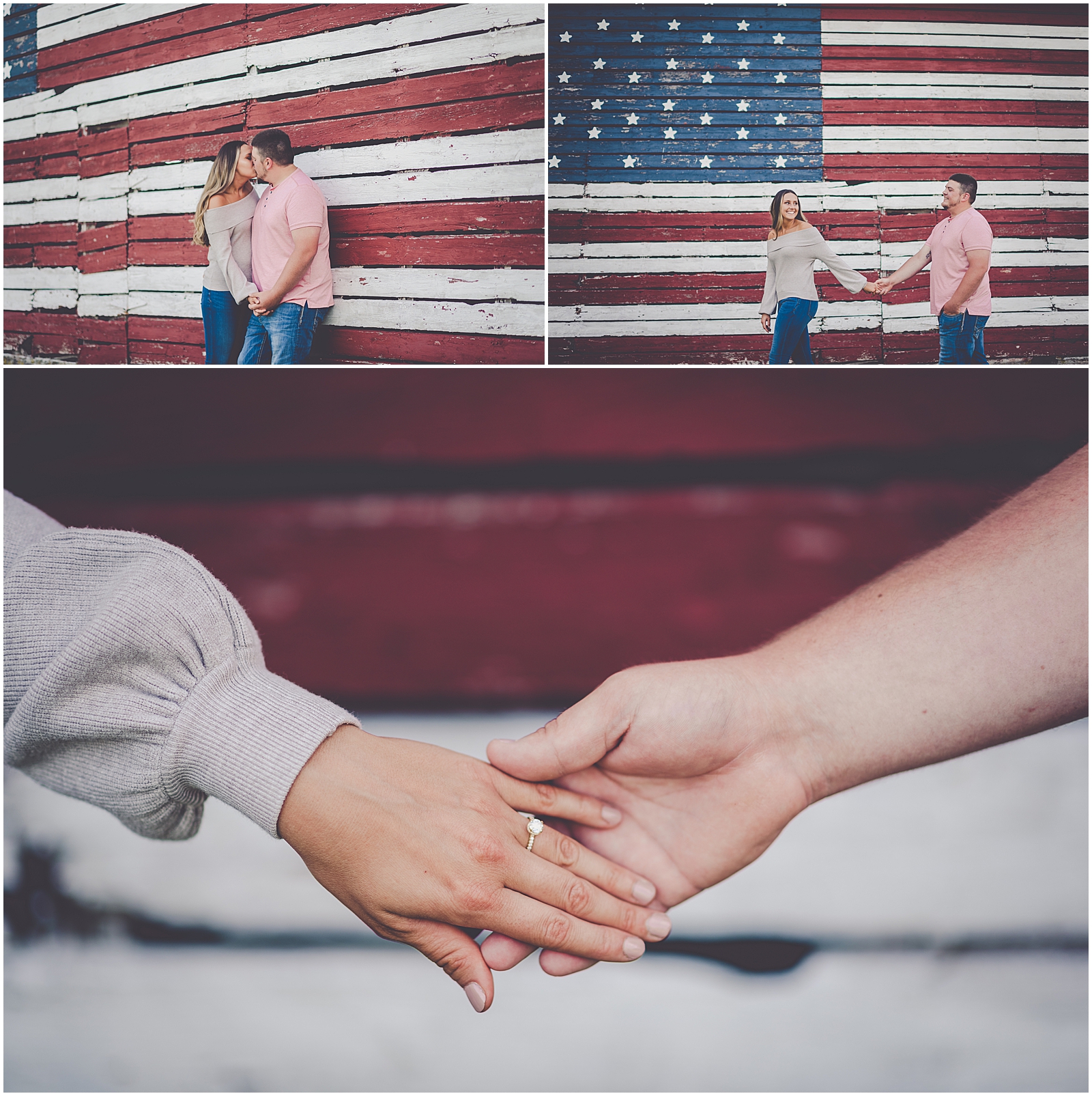 Holly and Kolton's summer Iroquois County engagement photos in Clifton, Illinois with Chicagoland wedding photographer Kara Evans Photographer.