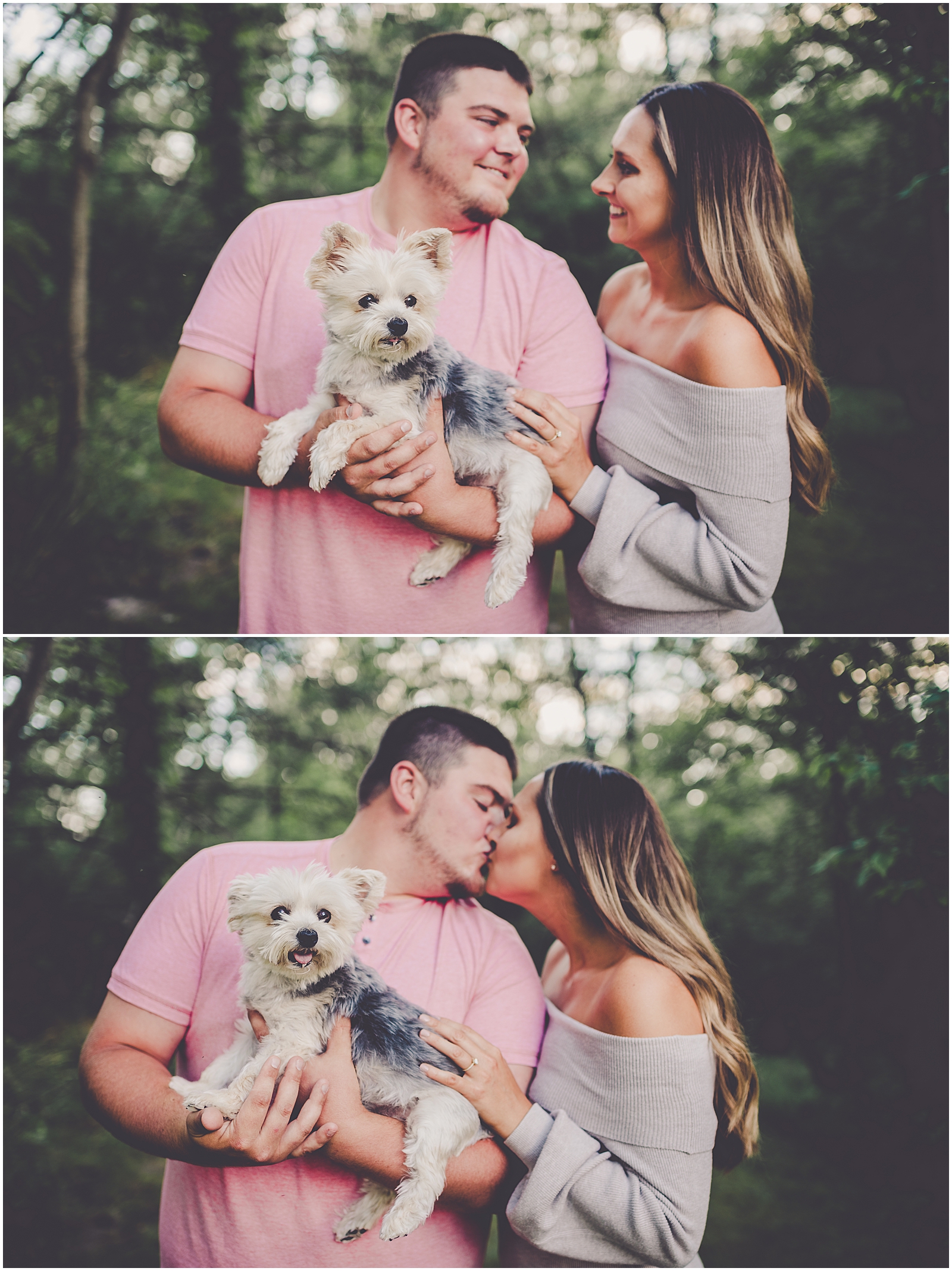 Holly and Kolton's summer Iroquois County engagement photos in Clifton, Illinois with Chicagoland wedding photographer Kara Evans Photographer.