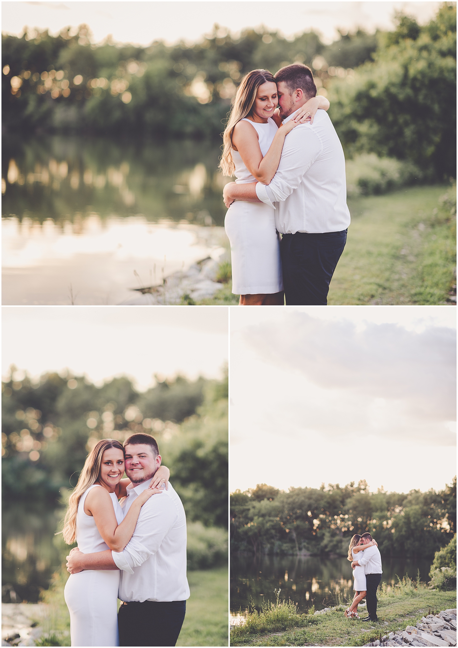 Holly and Kolton's summer Iroquois County engagement photos in Clifton, Illinois with Chicagoland wedding photographer Kara Evans Photographer.