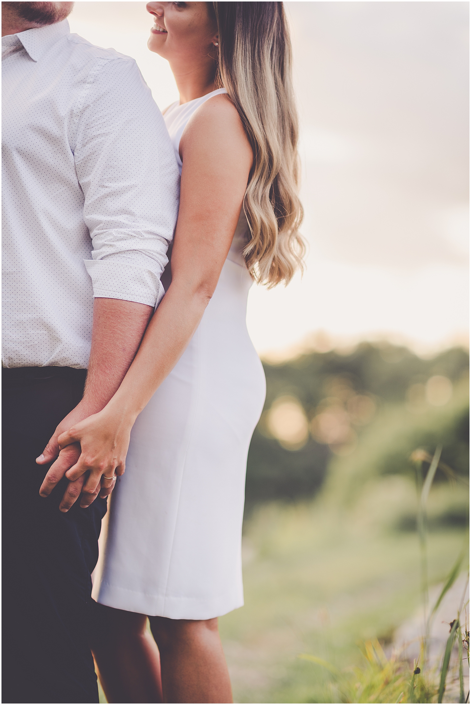 Holly and Kolton's summer Iroquois County engagement photos in Clifton, Illinois with Chicagoland wedding photographer Kara Evans Photographer.