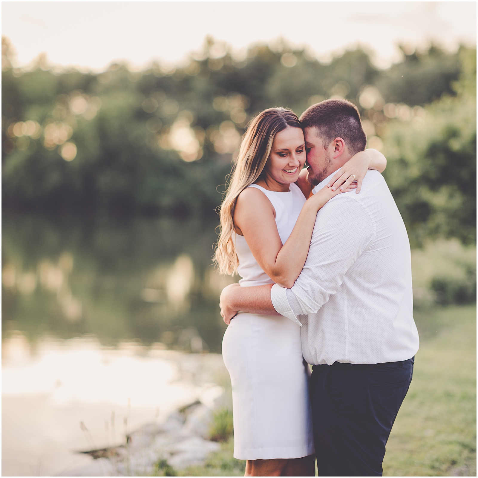 Holly and Kolton's summer Iroquois County engagement photos in Clifton, Illinois with Chicagoland wedding photographer Kara Evans Photographer.