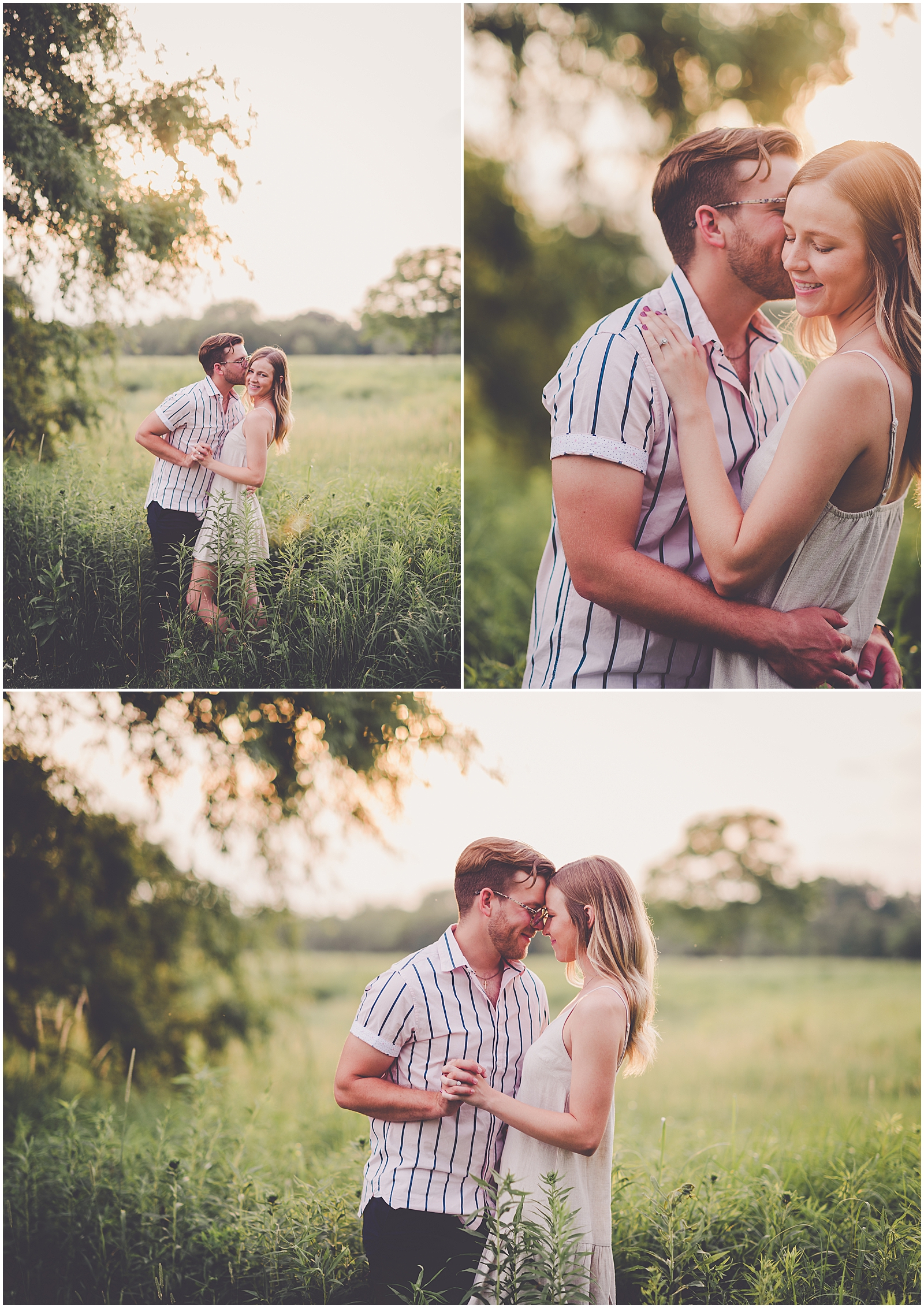 Lauren and Chase's Perry Farm and Downtown Kankakee engagement photos in Kankakee, Illinois with Chicagoland wedding photographer Kara Evans Photographer.