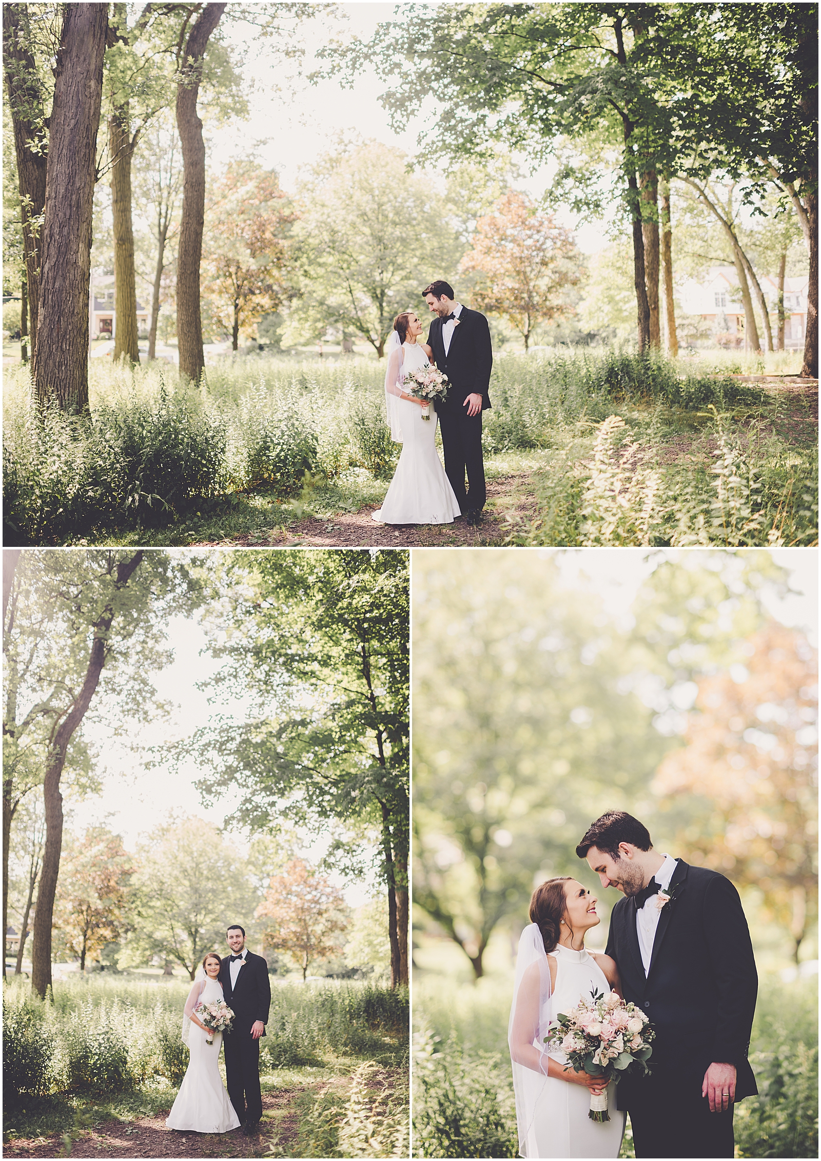 Kelsey and Justin's intimate wedding day in Lombard and Glen Ellyn, Illinois with Chicagoland wedding photographer Kara Evans Photographer.