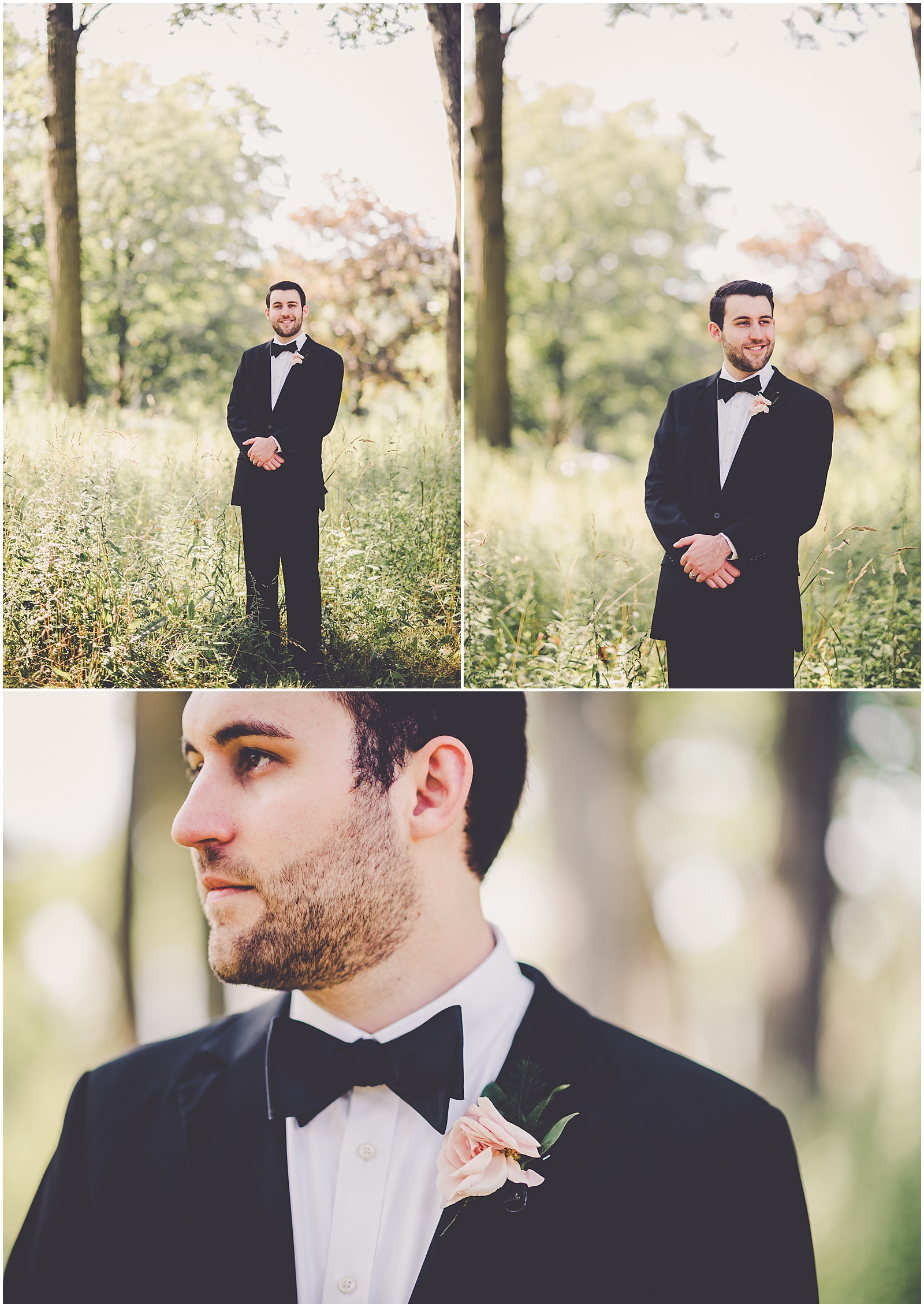 Kelsey and Justin's intimate wedding day in Lombard and Glen Ellyn, Illinois with Chicagoland wedding photographer Kara Evans Photographer.