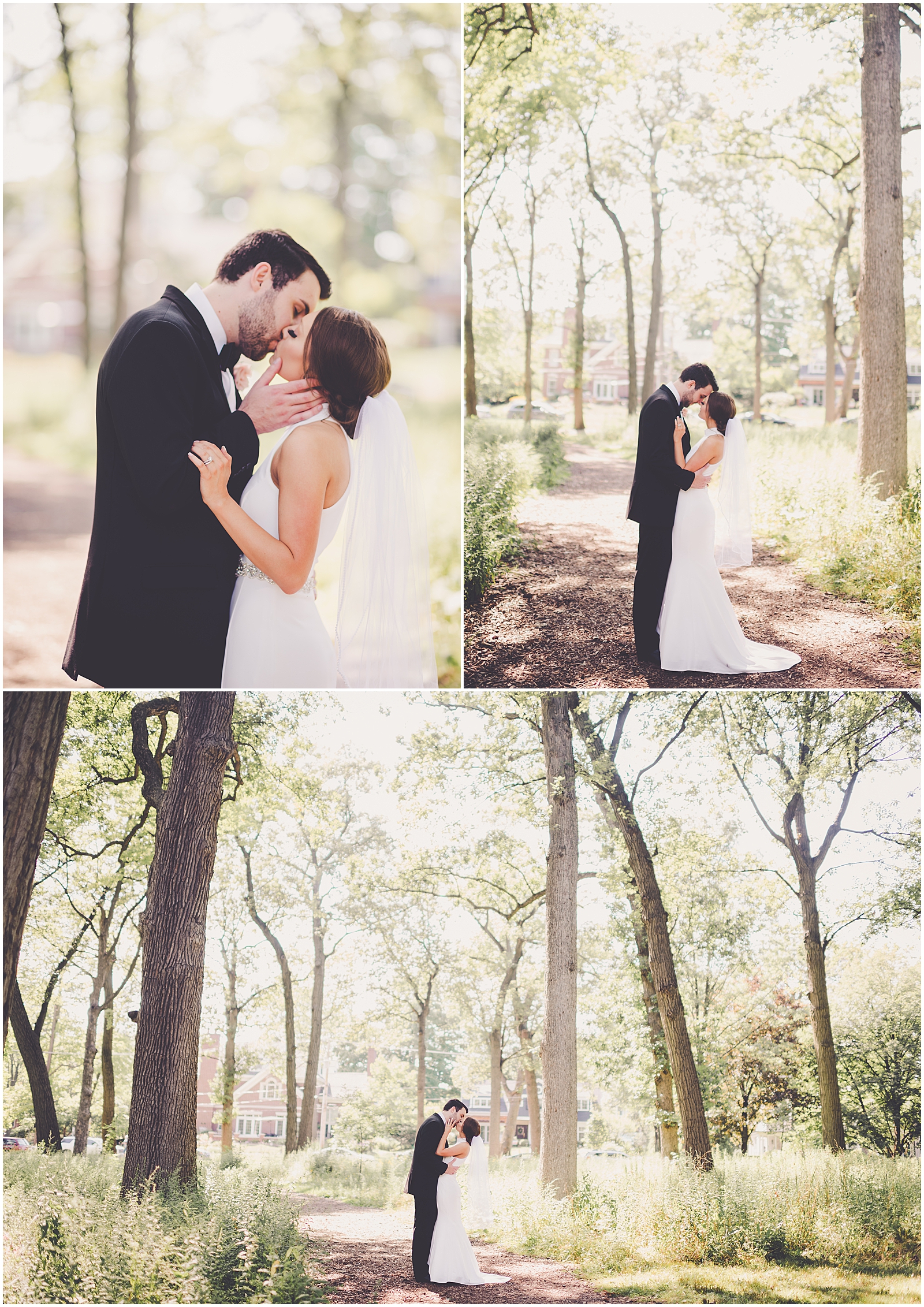 Kelsey and Justin's intimate wedding day in Lombard and Glen Ellyn, Illinois with Chicagoland wedding photographer Kara Evans Photographer.
