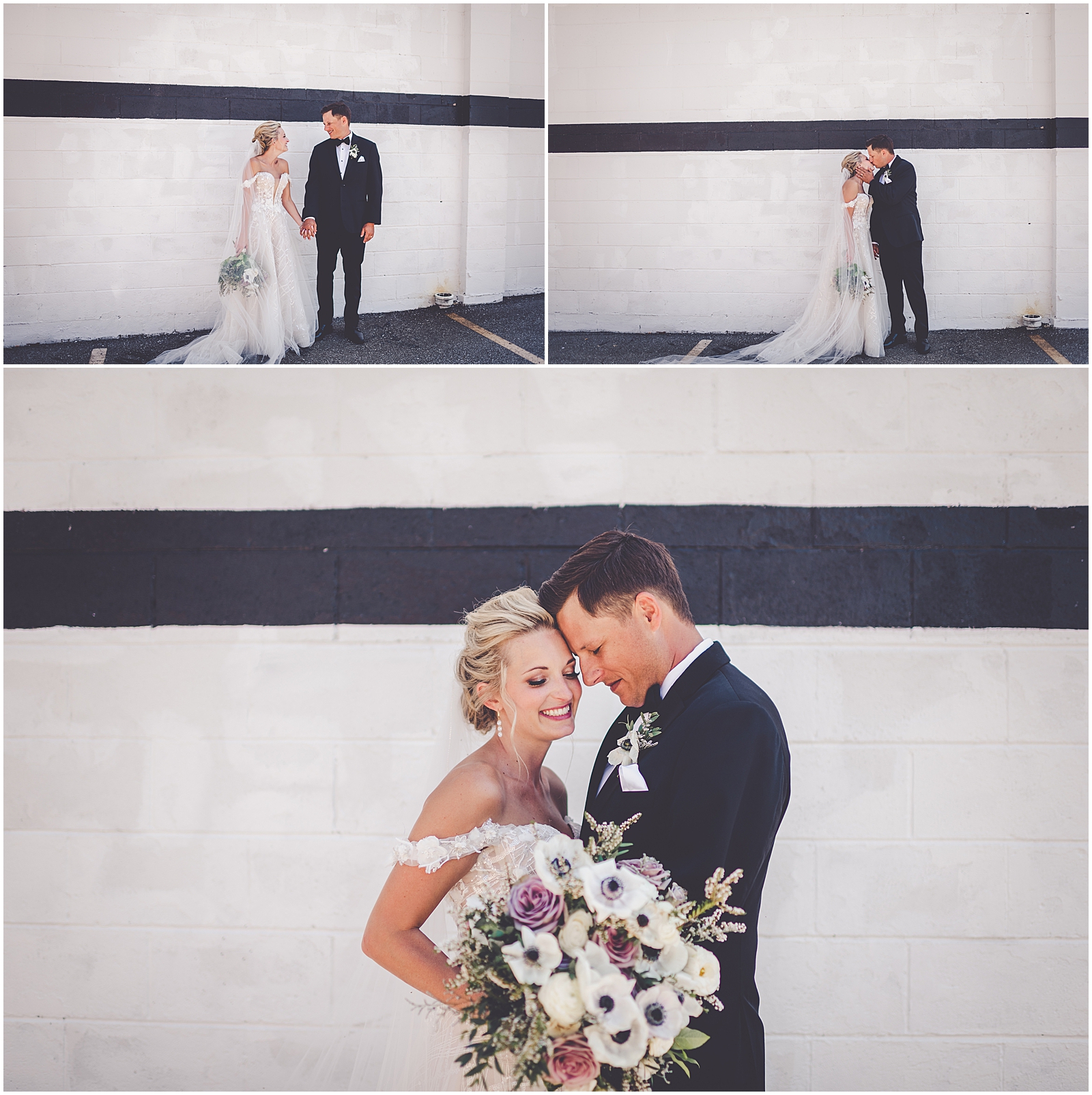 Jori and Matt's modern romantic wedding at the Biltwell in Indianapolis with Chicagoland wedding photographer Kara Evans Photographer.