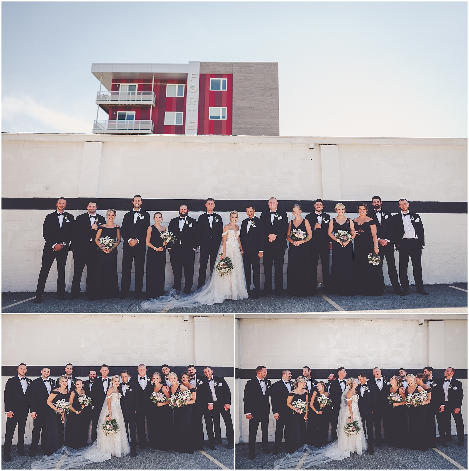 Jori and Matt's modern romantic wedding at the Biltwell in Indianapolis with Chicagoland wedding photographer Kara Evans Photographer.