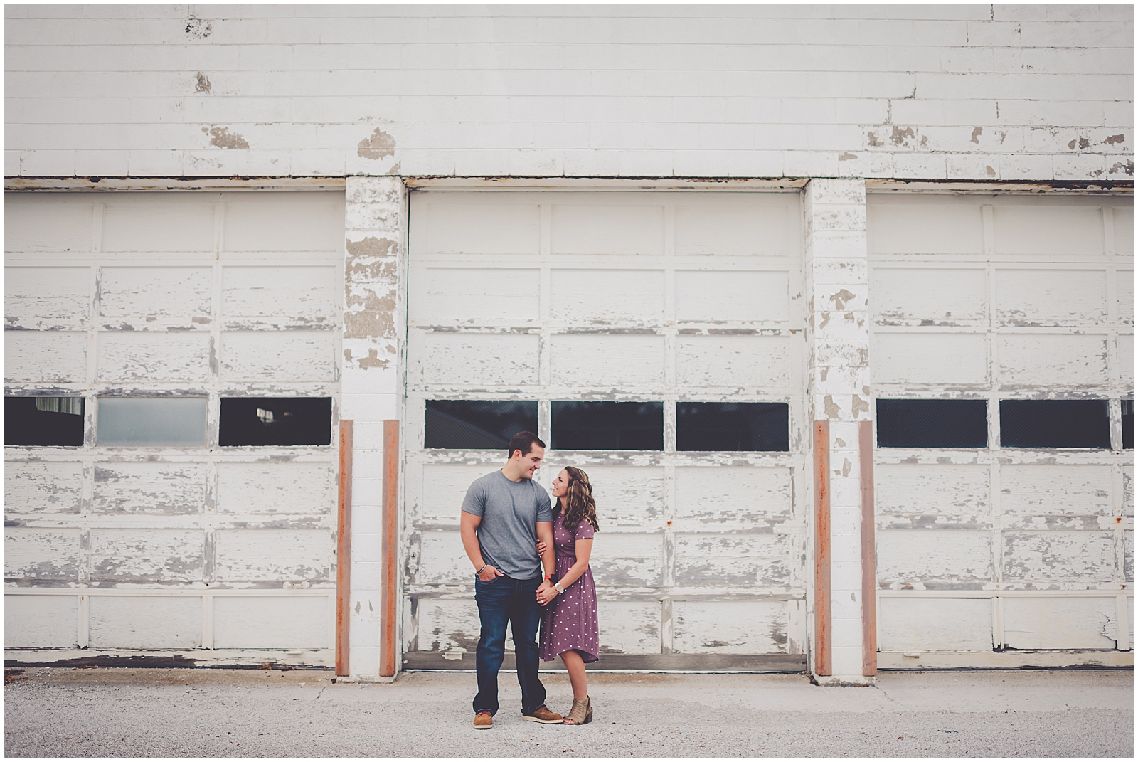 Kylie and Jon's downtown Milford summer anniversary session in Milford, IL with Chicagoland wedding photographer Kara Evans Photographer.