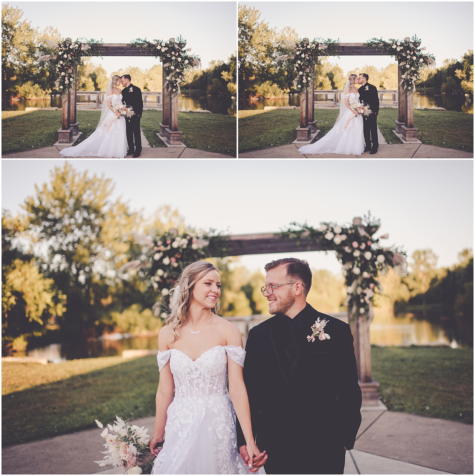 Lauren and Chase's September Willowhaven Nature Center wedding day in Kankakee with Chicagoland wedding photographer Kara Evans Photographer.