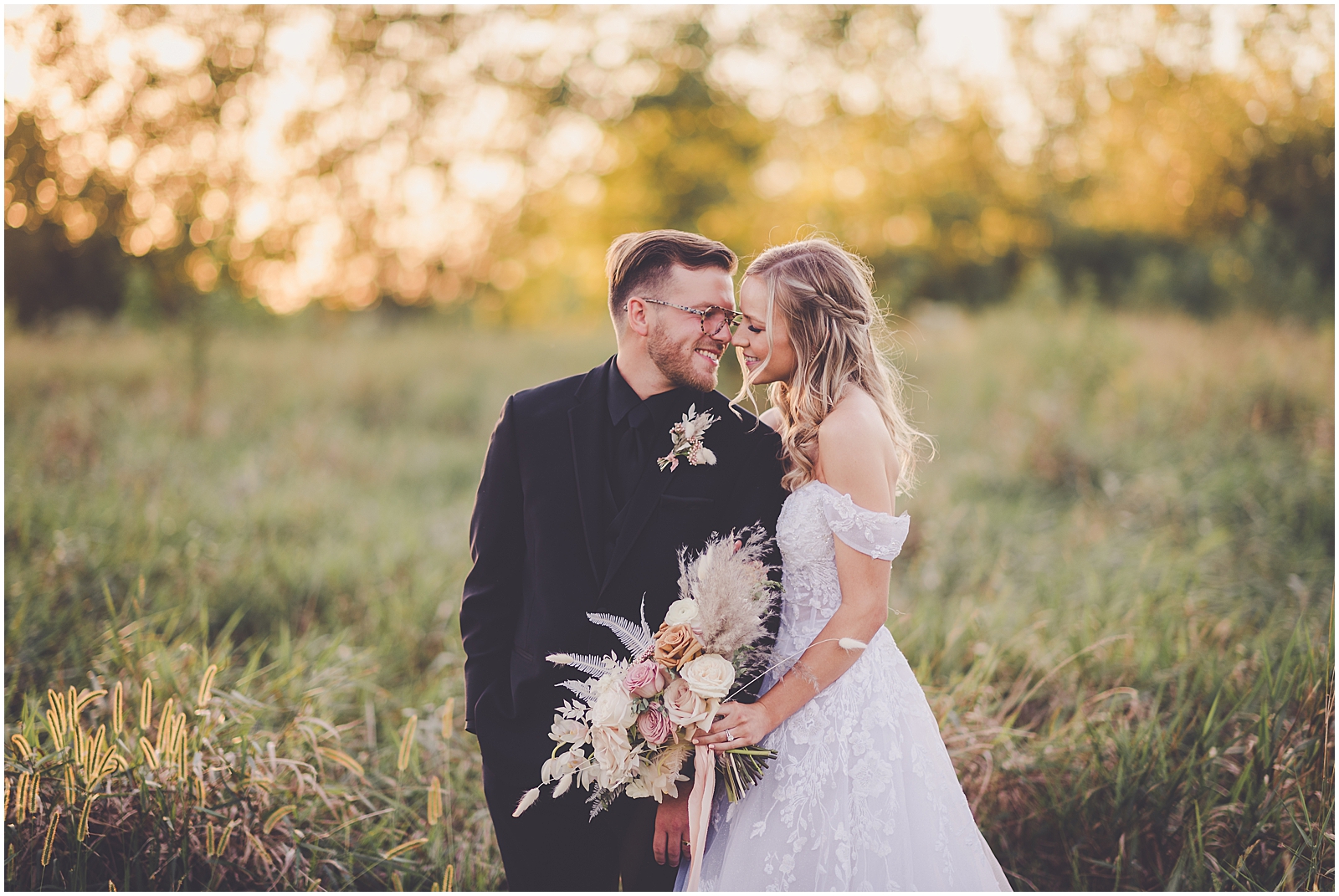 Lauren and Chase's September Willowhaven Nature Center wedding day in Kankakee with Chicagoland wedding photographer Kara Evans Photographer.