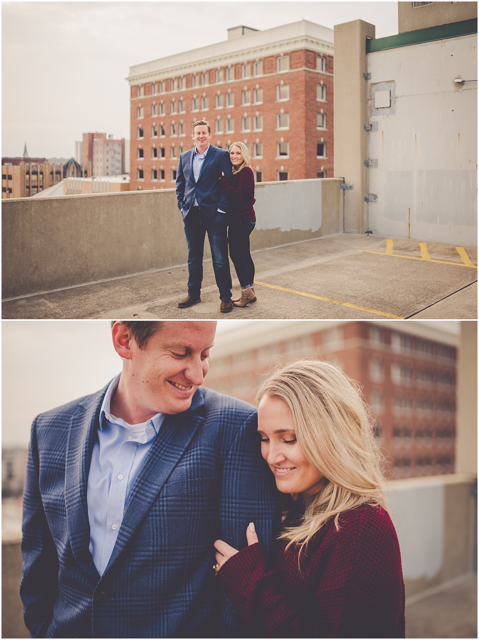 Erin and Matt's downtown Springfield engagement session in Springfield, IL with Chicagoland wedding photographer Kara Evans Photographer.