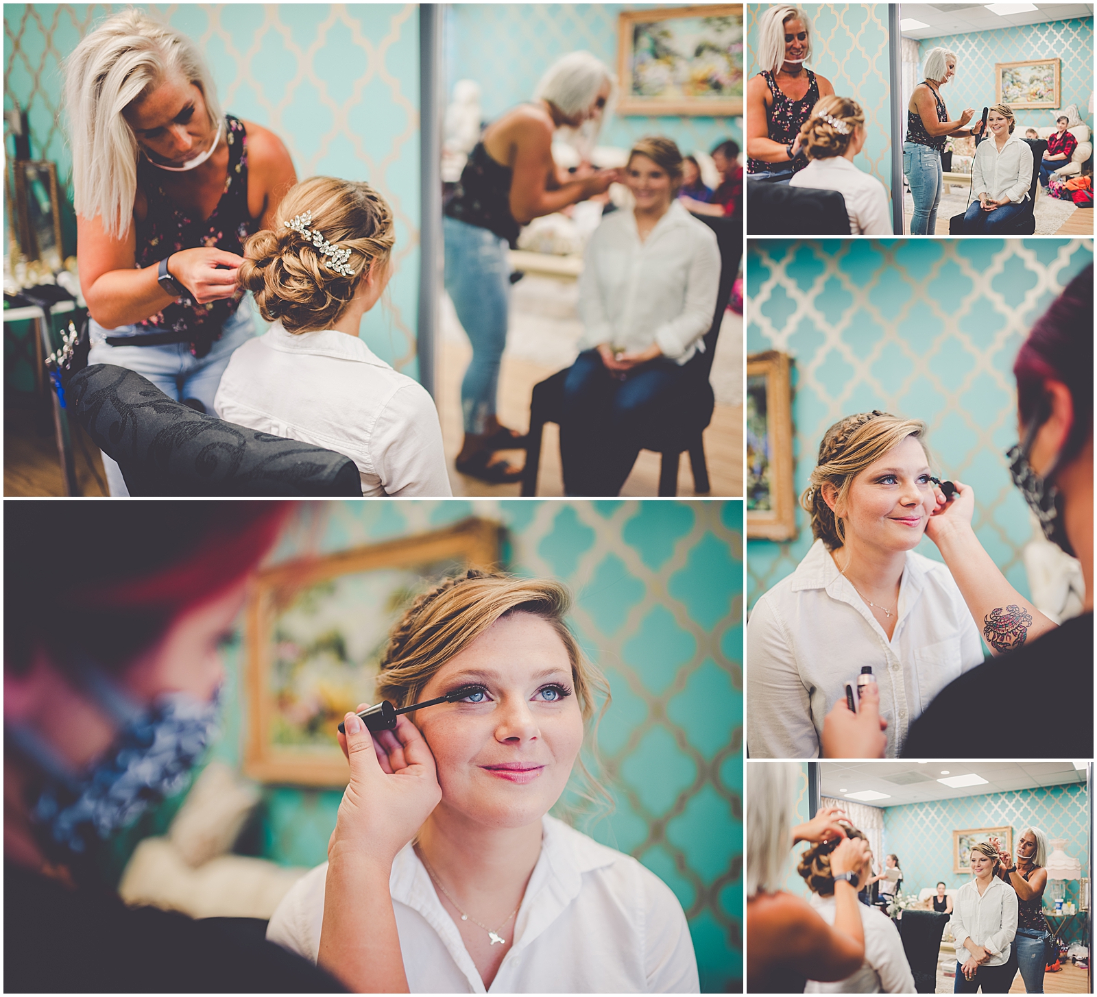 Breanna and Clay's late summer Refinery wedding day in Champaign, IL with Chicagoland wedding photographer Kara Evans Photographer.