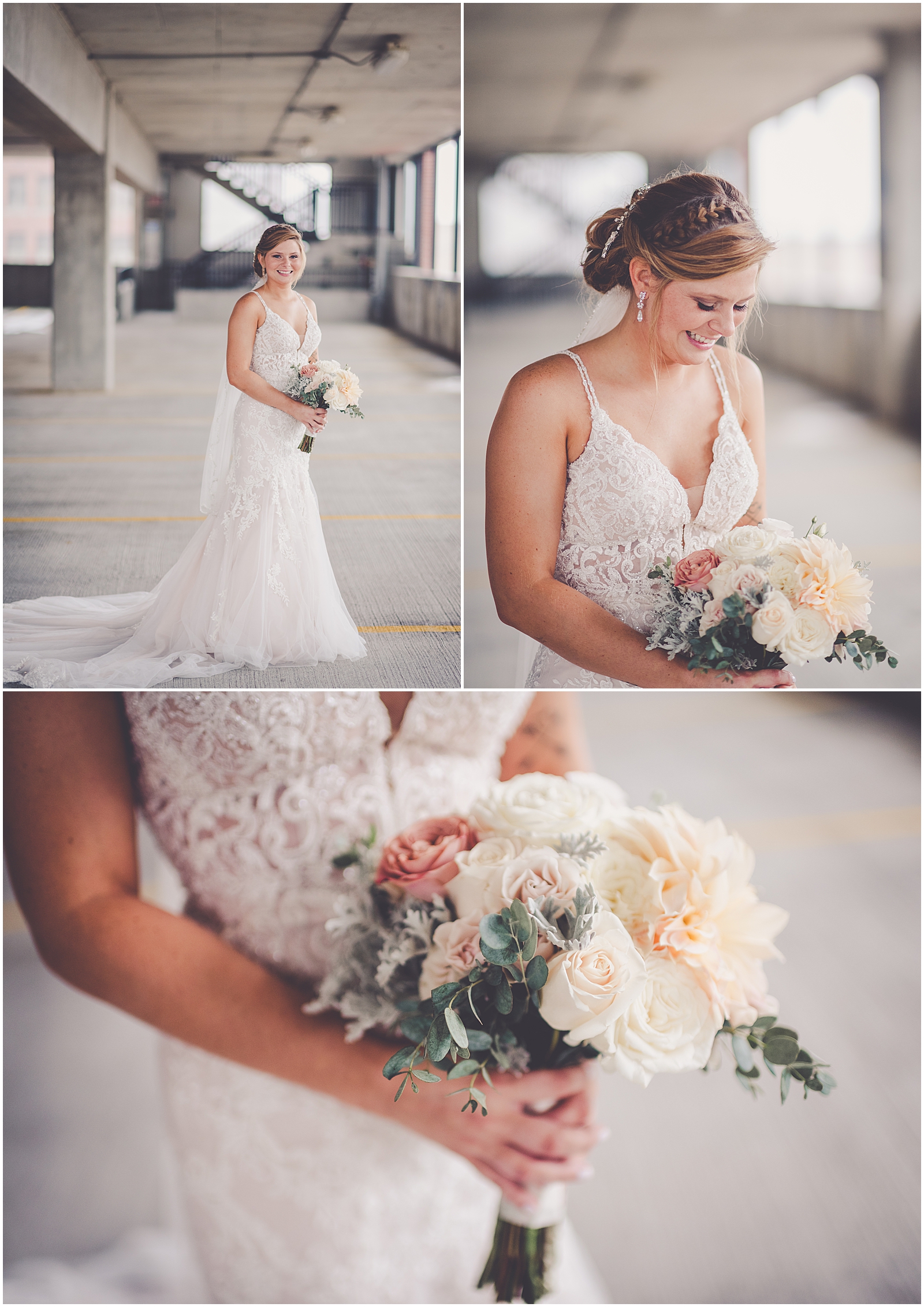 Breanna and Clay's late summer Refinery wedding day in Champaign, IL with Chicagoland wedding photographer Kara Evans Photographer.